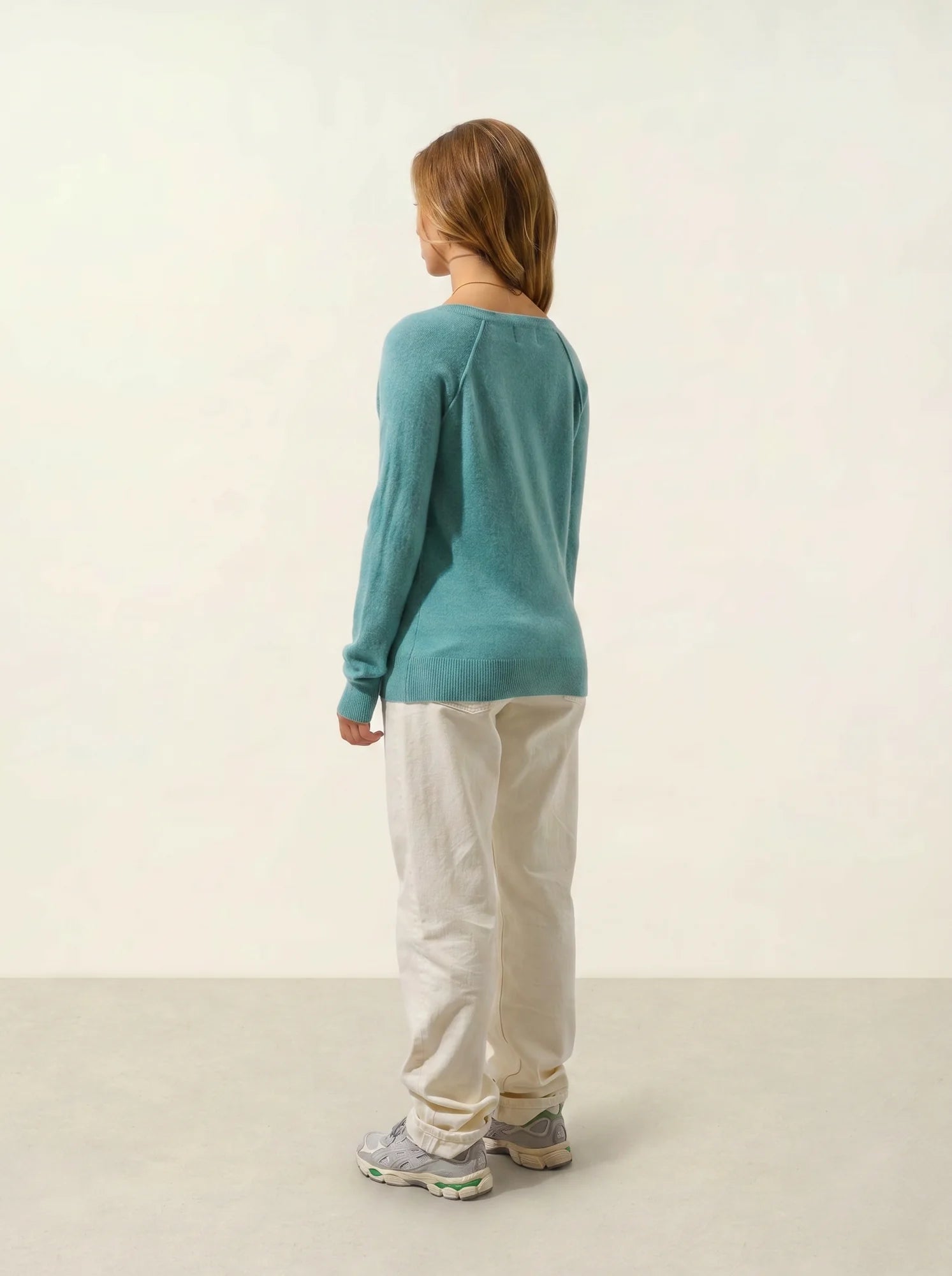 GIUSALET sweater v-neck heather green