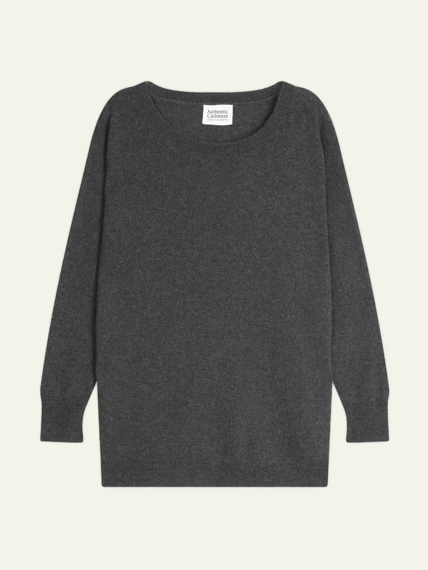 GOLÉON pull chauve souris anthracite chiné