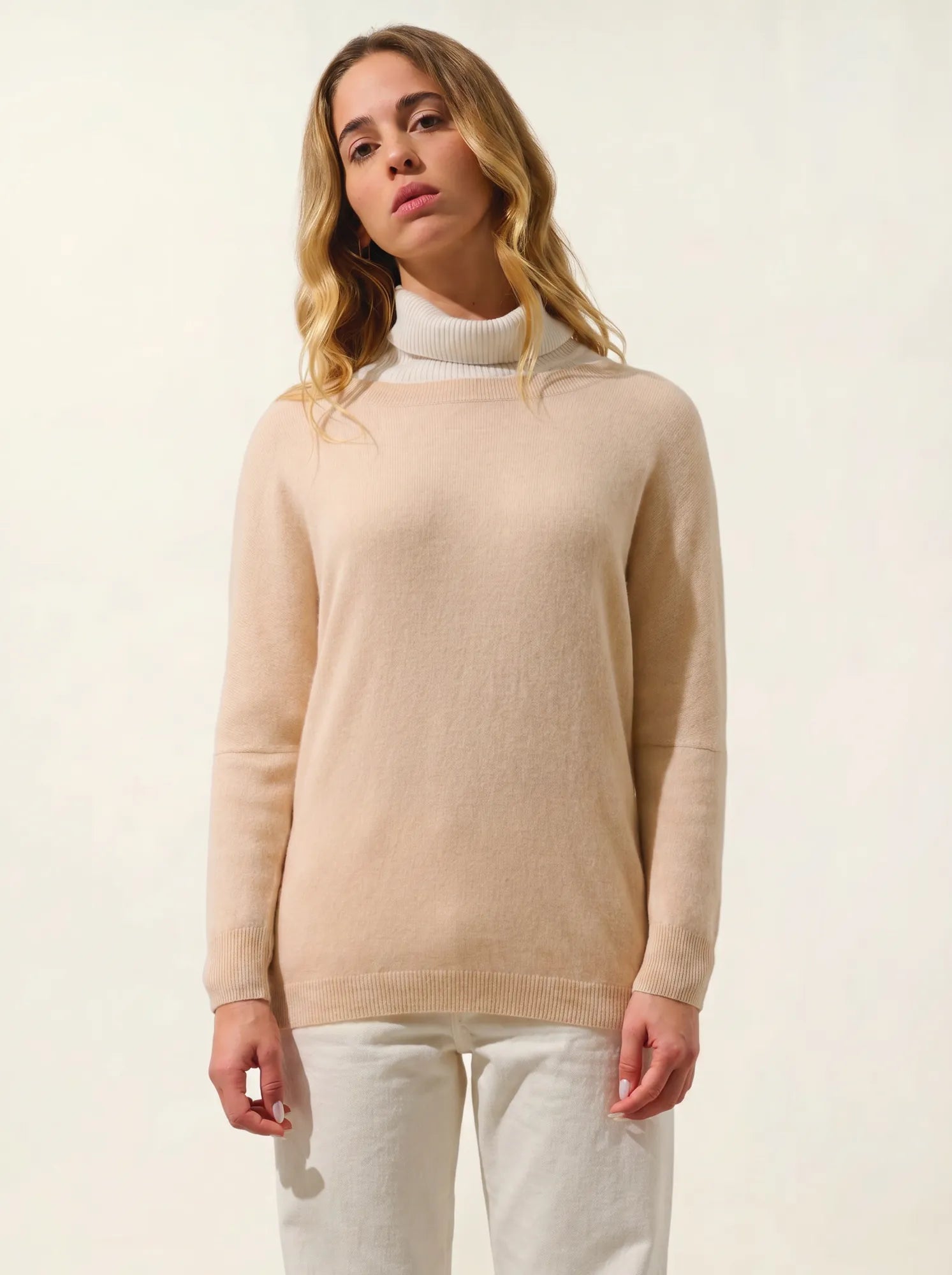GOLÉON sweater batwing sand