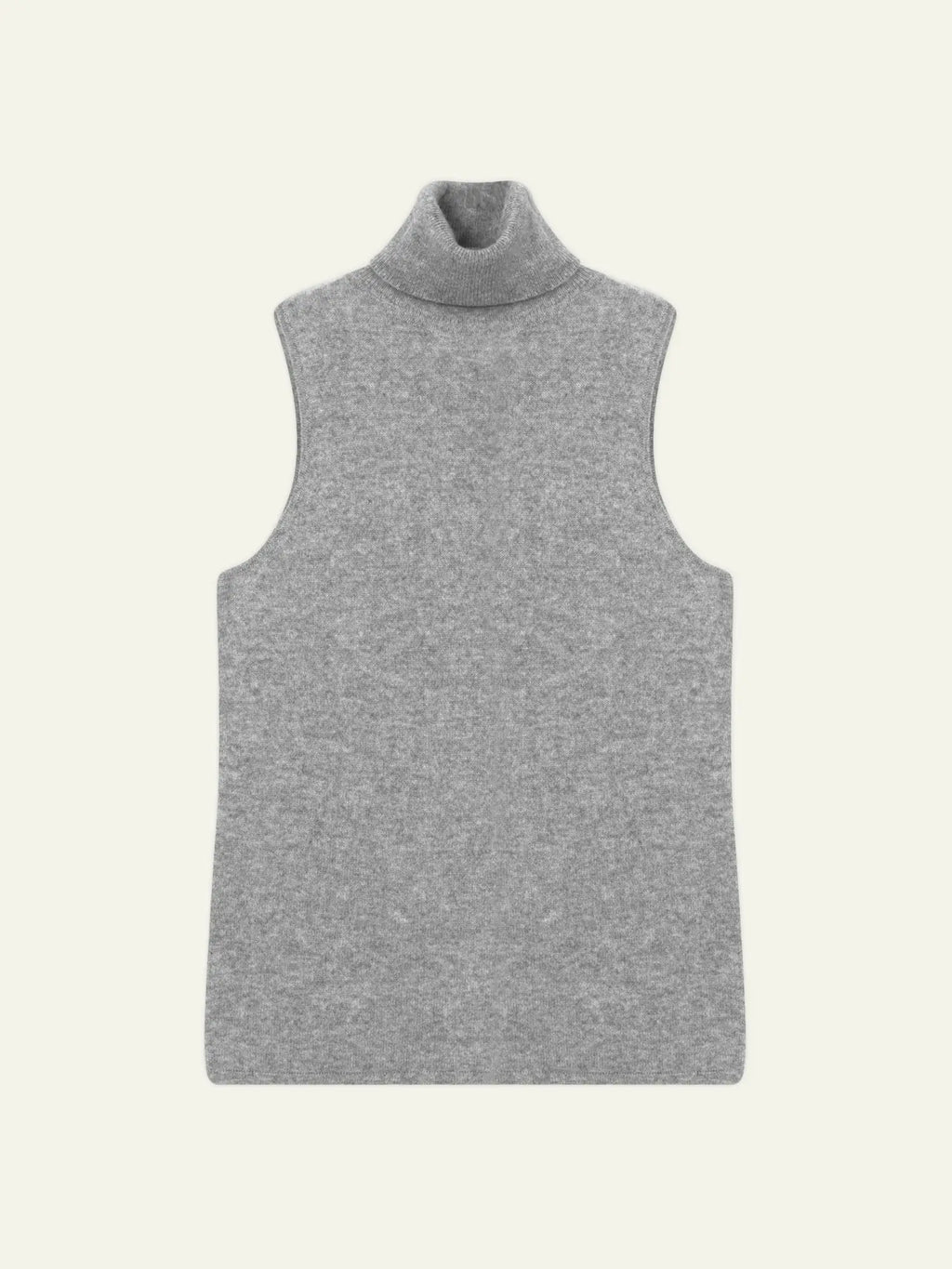 CAPUCIN pull col roulé sans manches nuage chiné