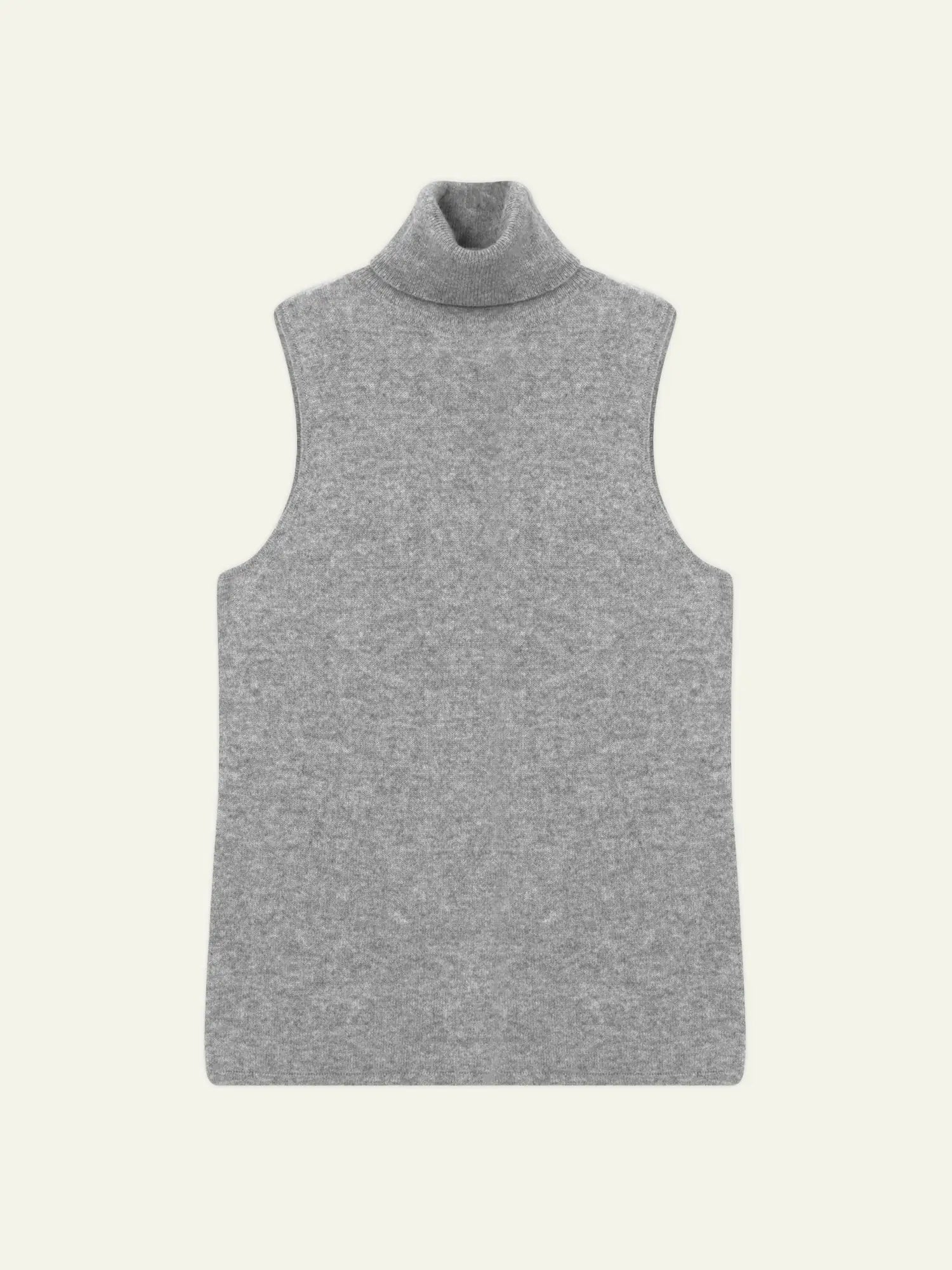 CAPUCIN pull col roulé sans manches nuage chiné