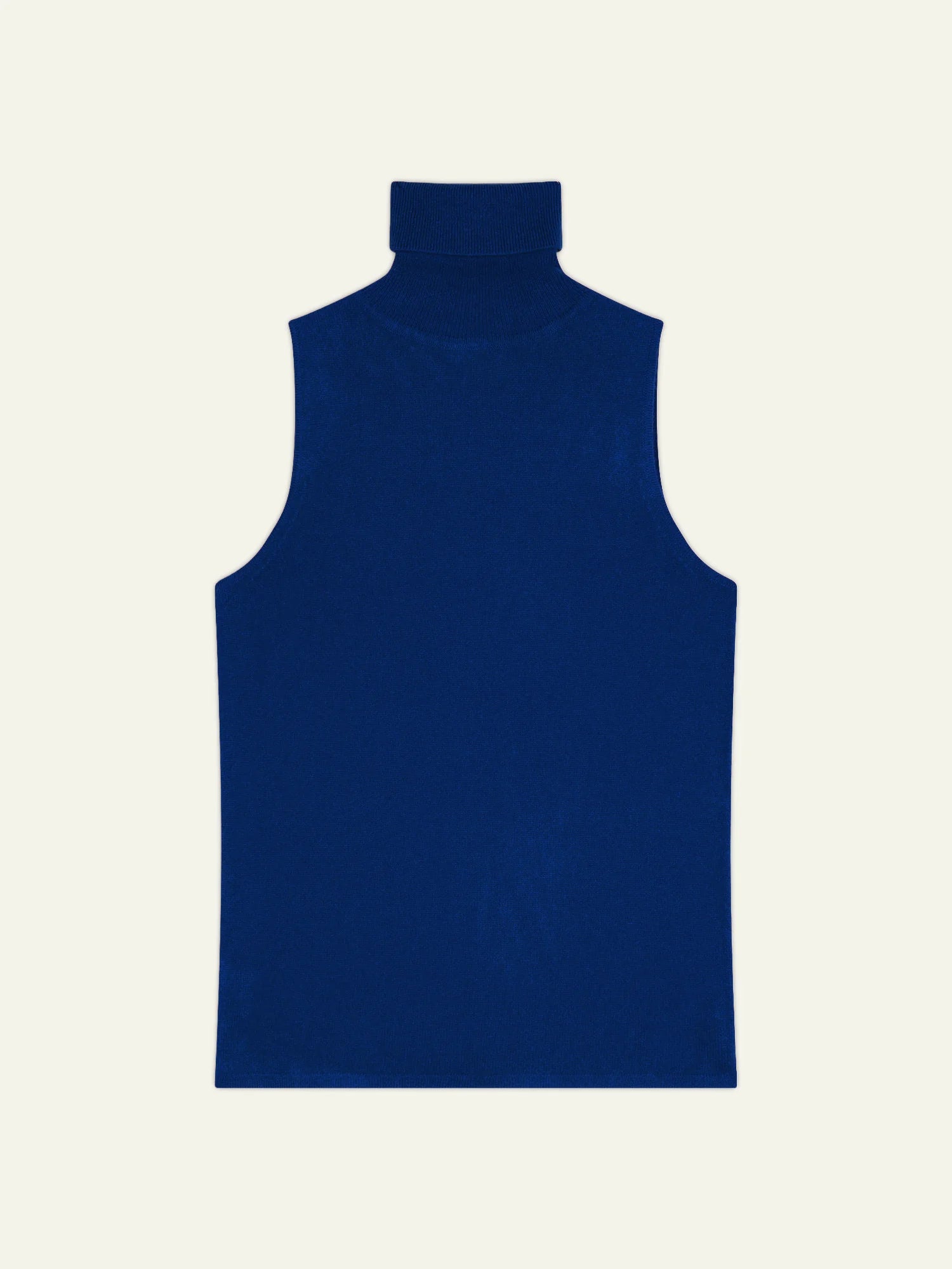 CAPUCIN pull col roulé sans manches outremer