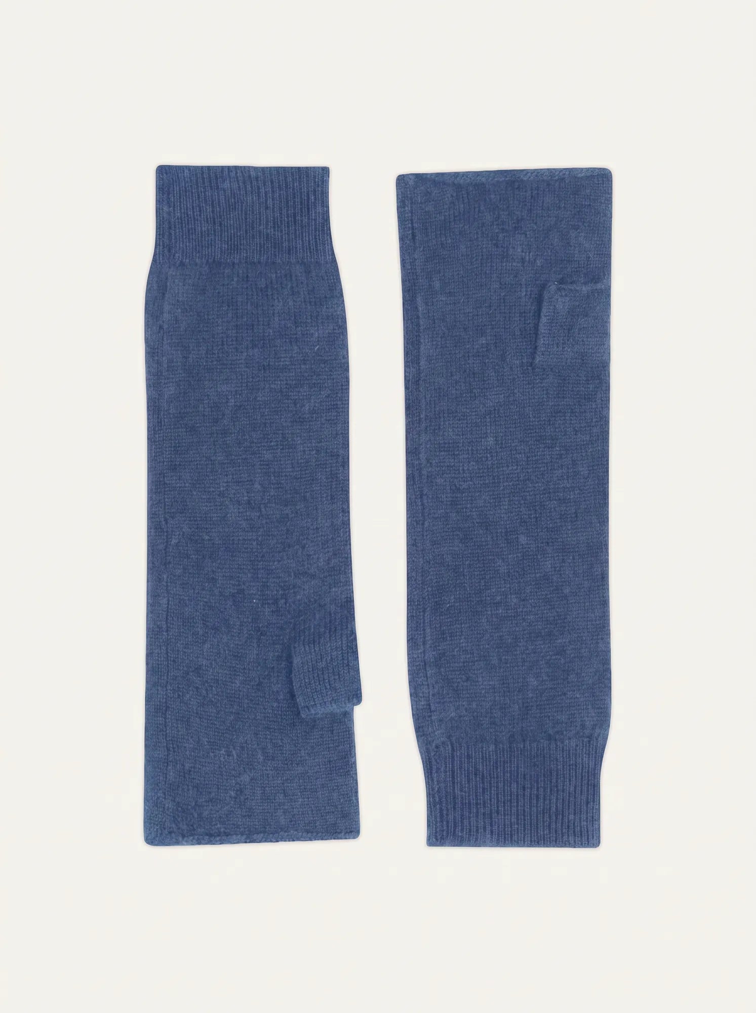SERRE fingerless gloves denim blue