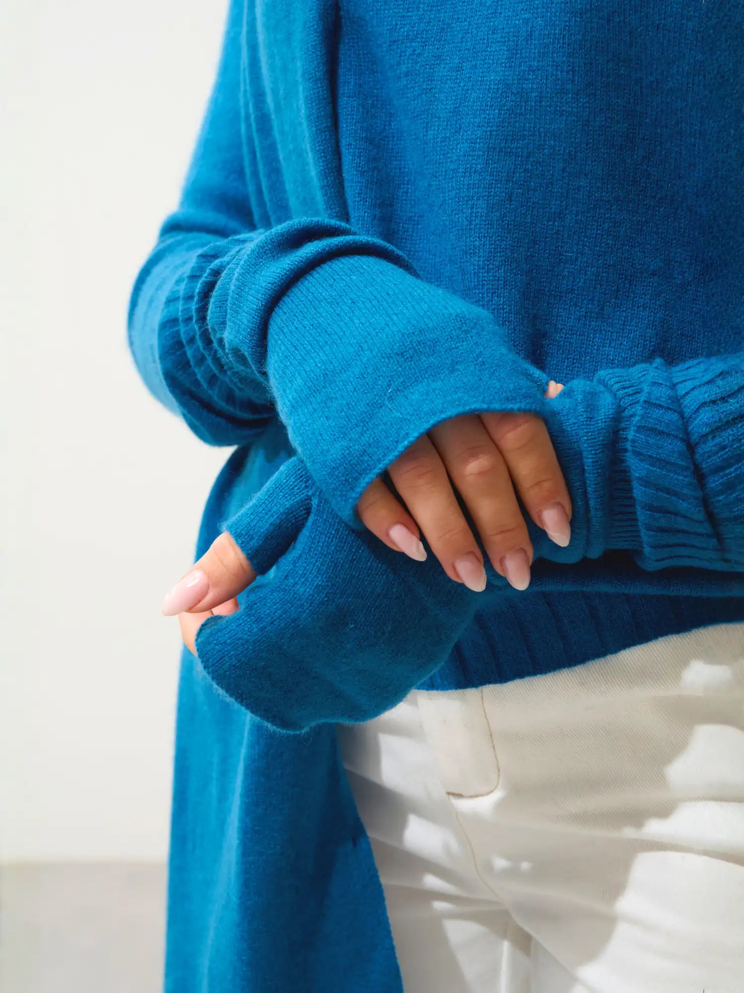 SERRE fingerless gloves peacock