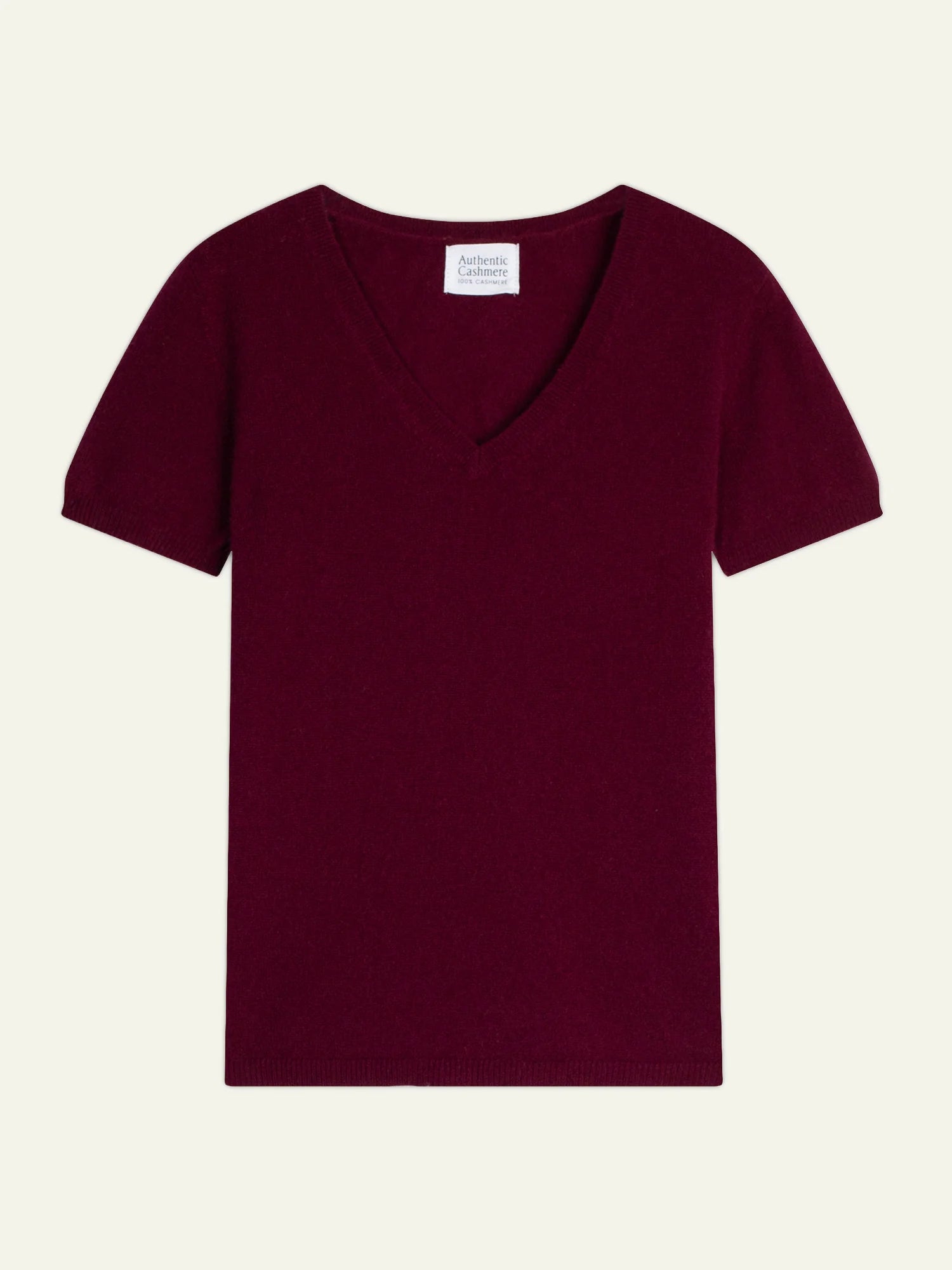 KALI t-shirt col V bordeaux