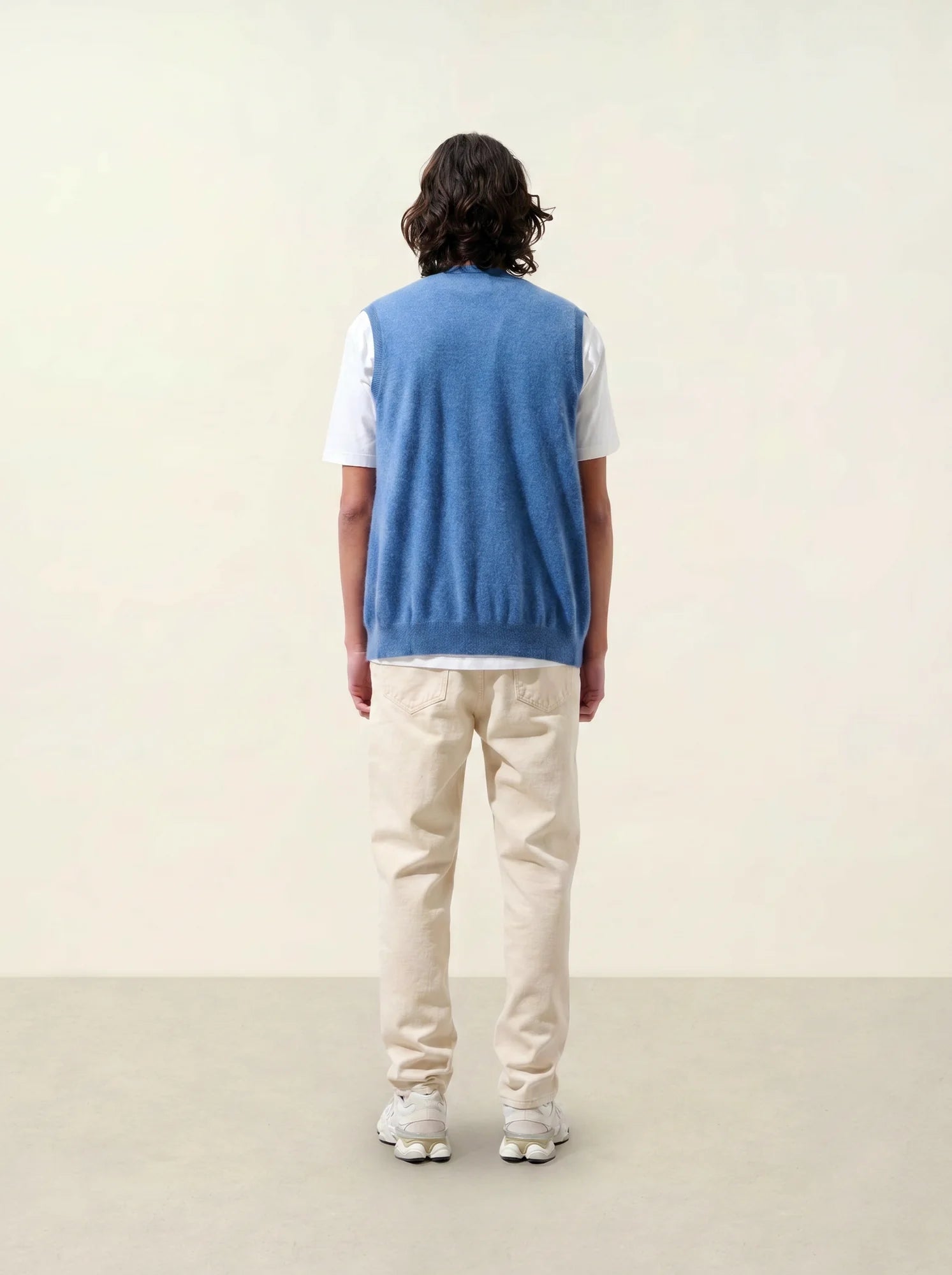 HUGO cardigan v-neck sleeveless denim blue