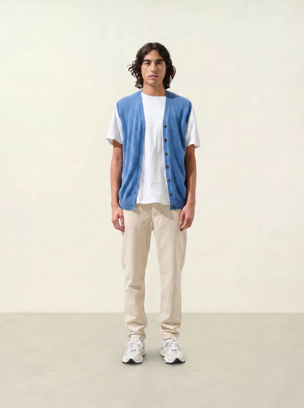 HUGO cardigan v-neck sleeveless denim blue