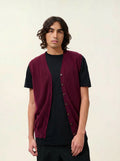 HUGO cardigan col V sans manches mûre