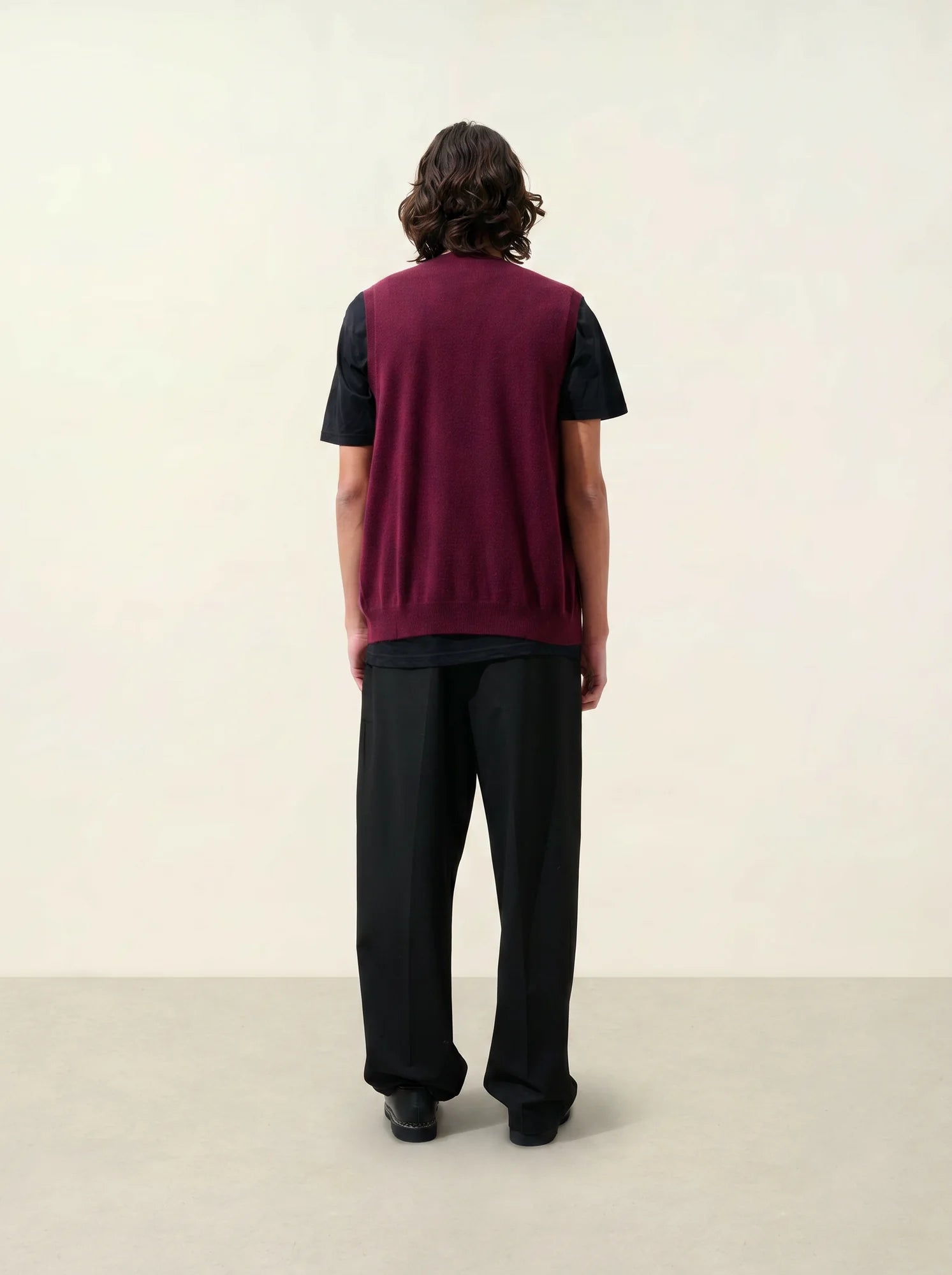HUGO cardigan col V sans manches mûre