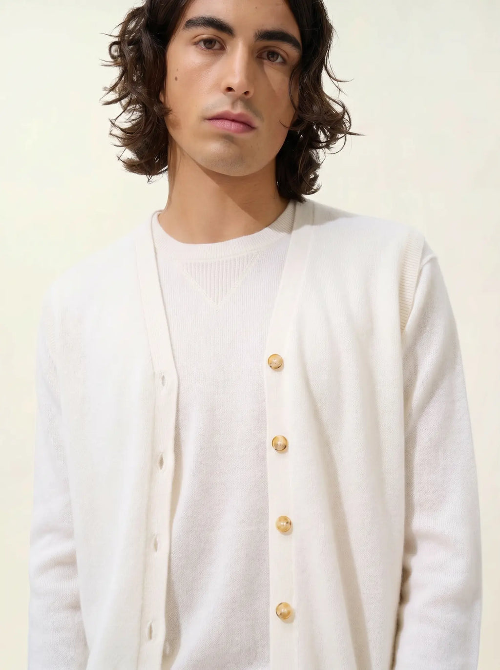 HUGO cardigan v-neck sleeveless snow