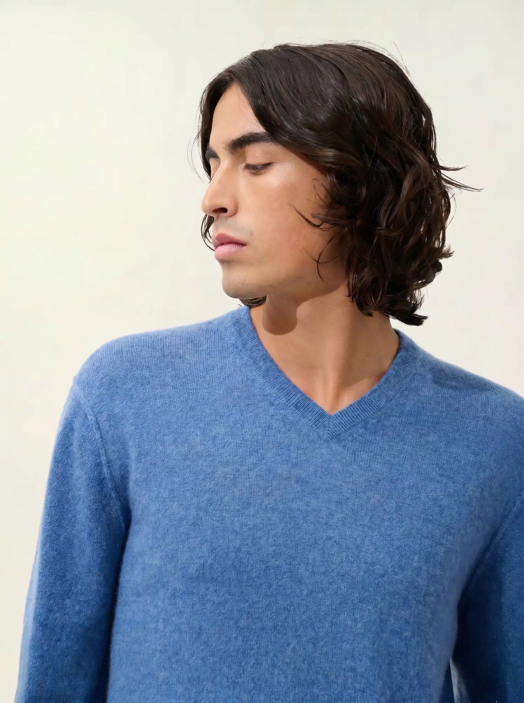 TIMEO pullover v-ausschnitt blau denim