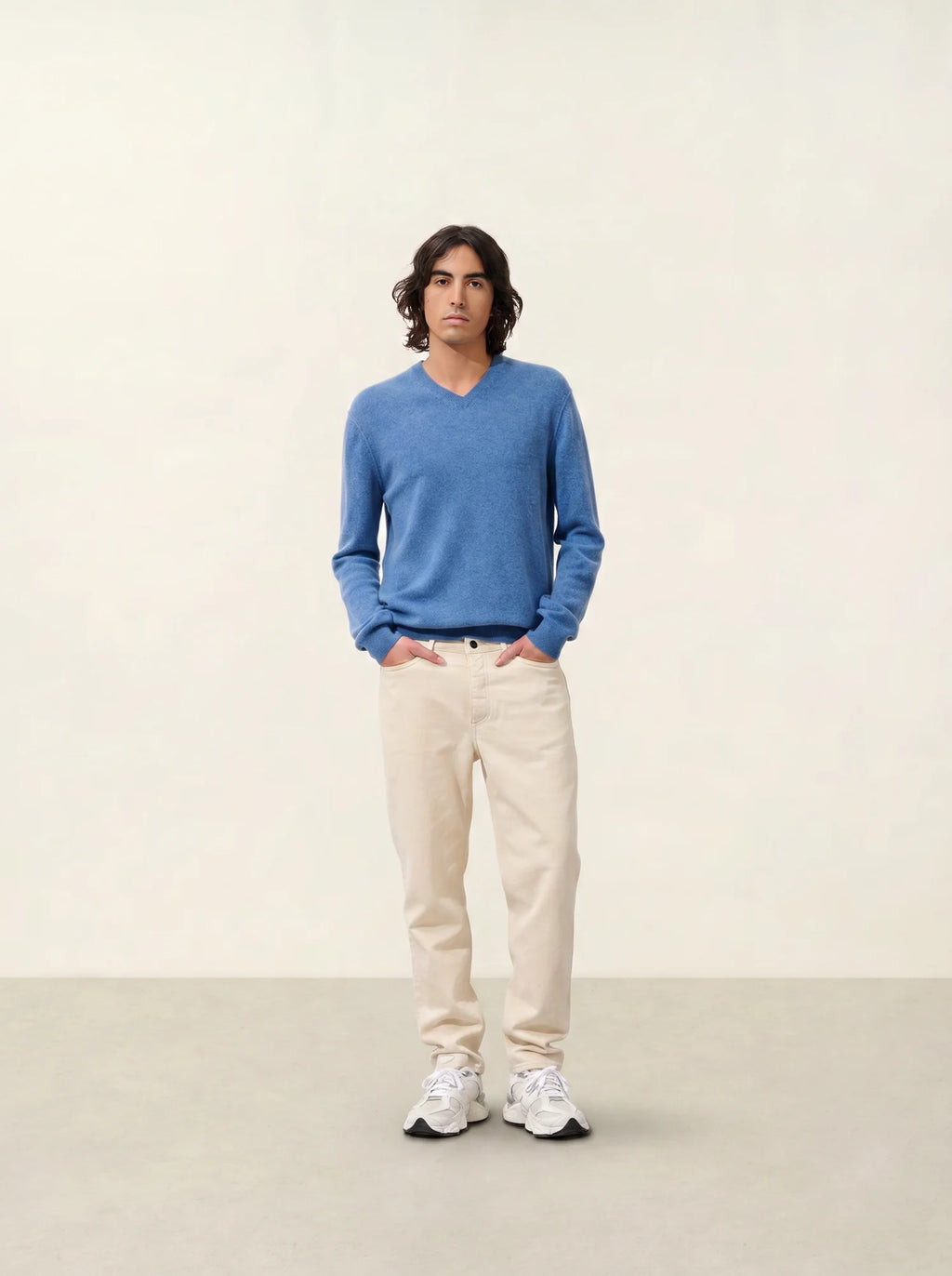 TIMEO pullover v-ausschnitt blau denim