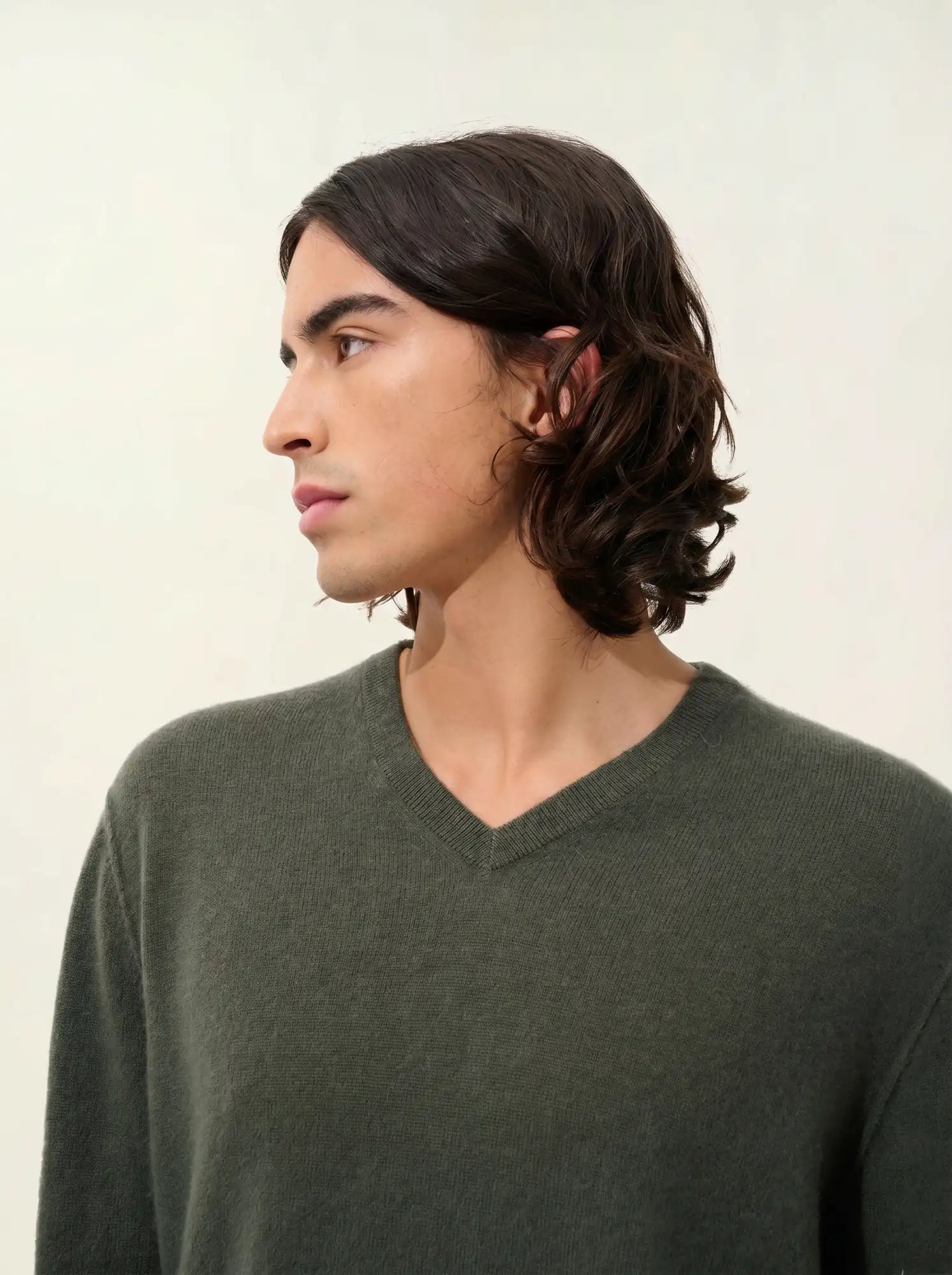 TIMEO pullover v-ausschnitt khaki