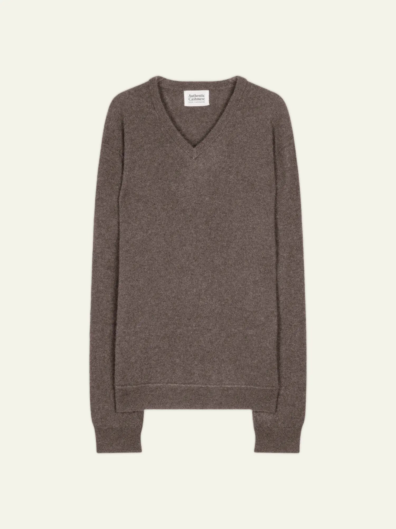 TIMEO pullover v-ausschnitt taupe meliert