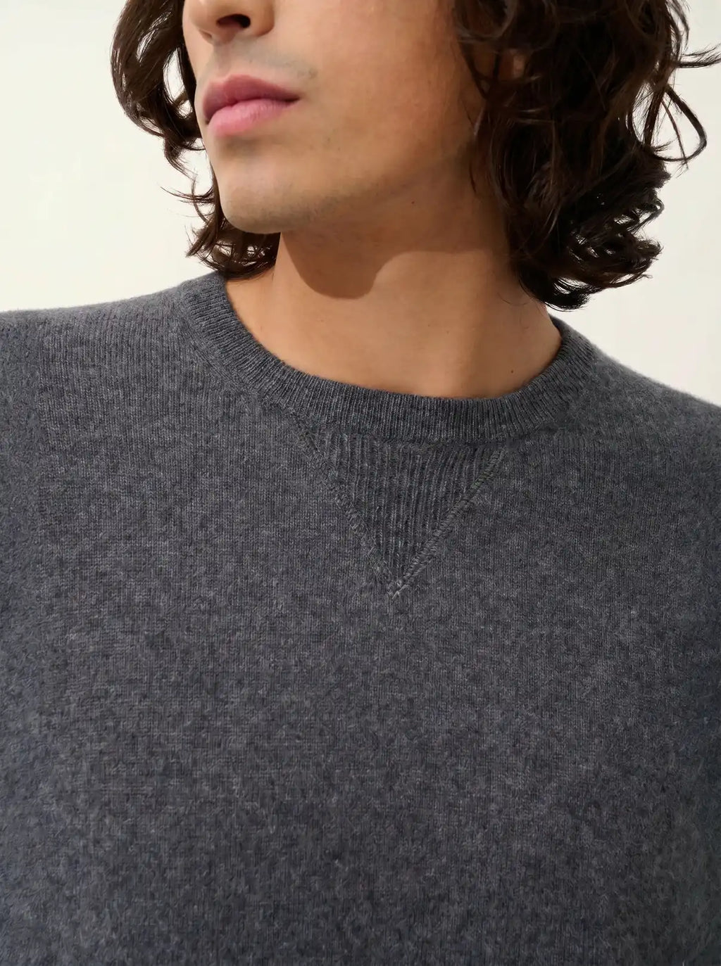 NOLAN sweater crew neck heather charcoal