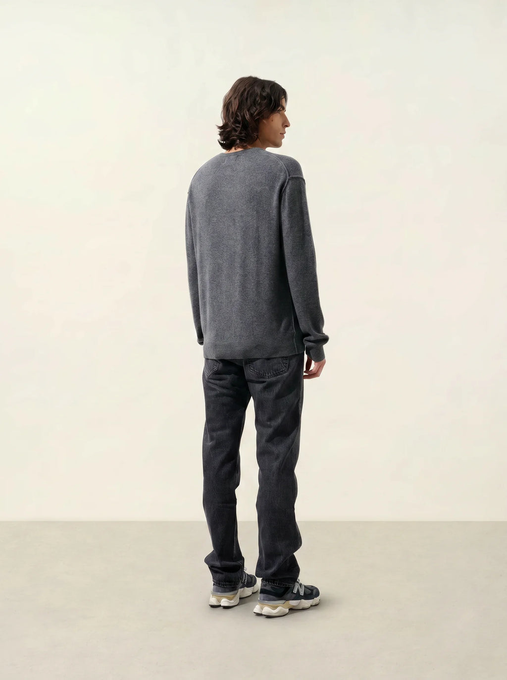 NOLAN sweater crew neck heather charcoal