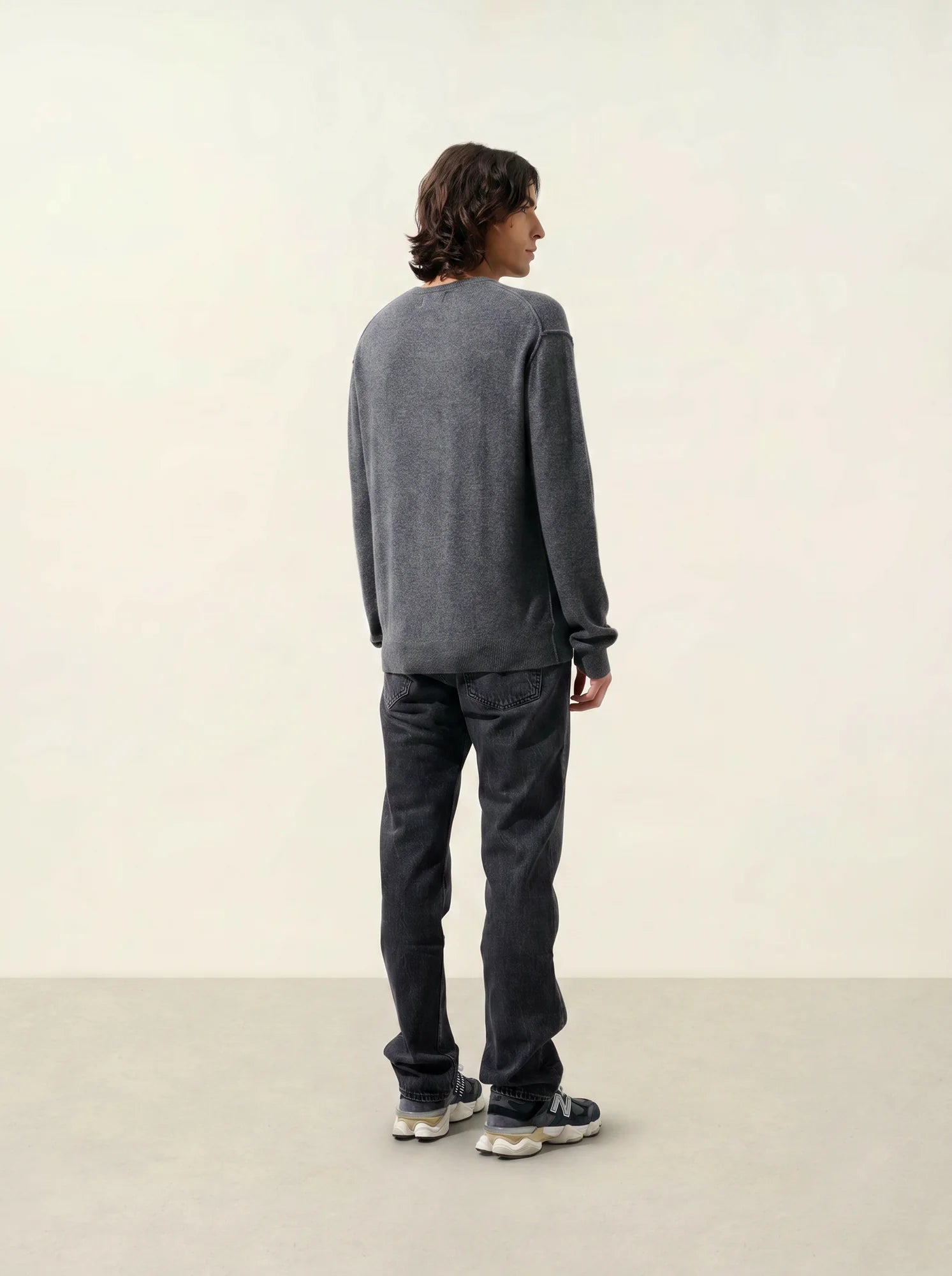 NOLAN sweater crew neck heather charcoal