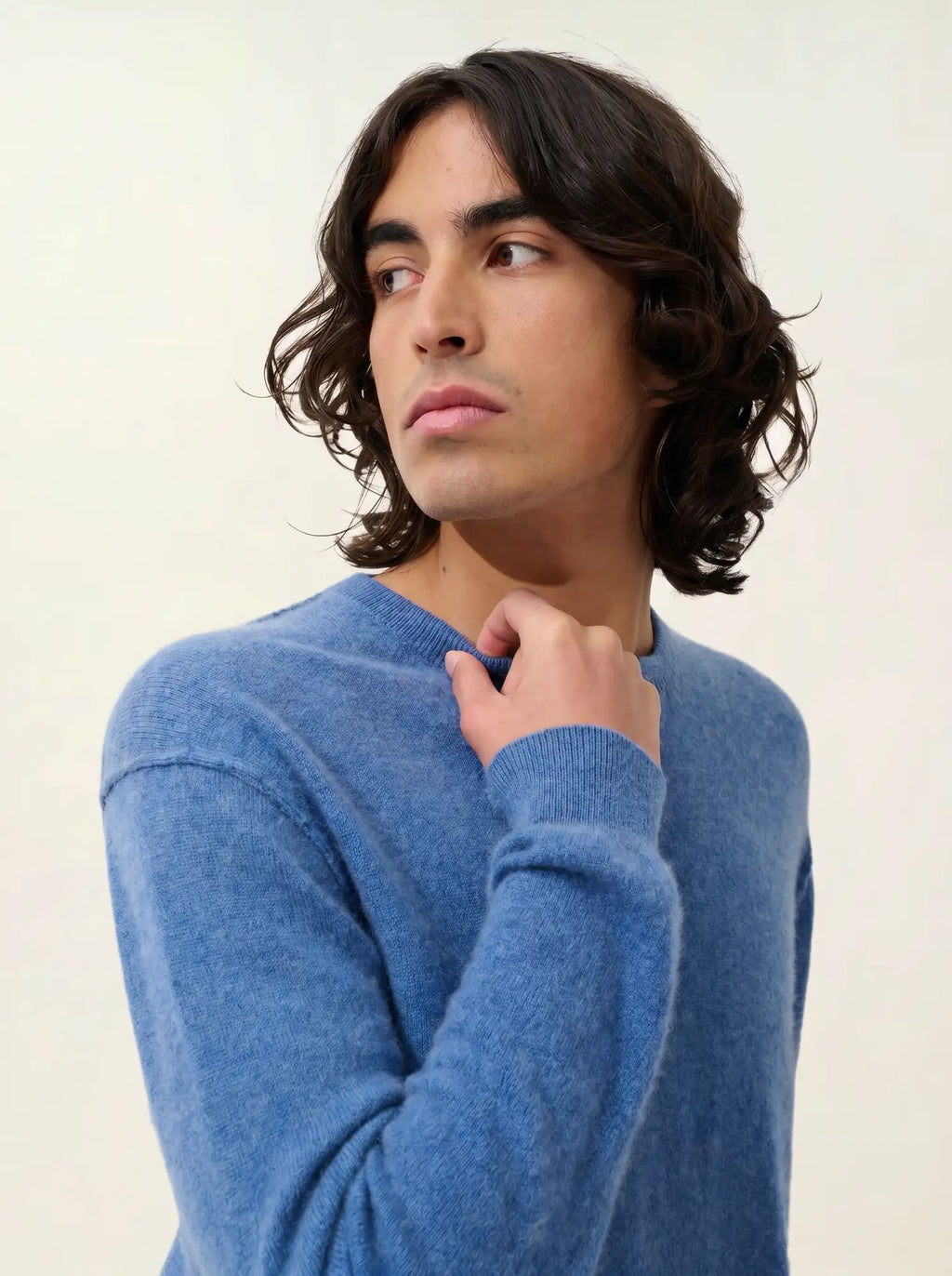 NOLAN sweater crew neck denim blue