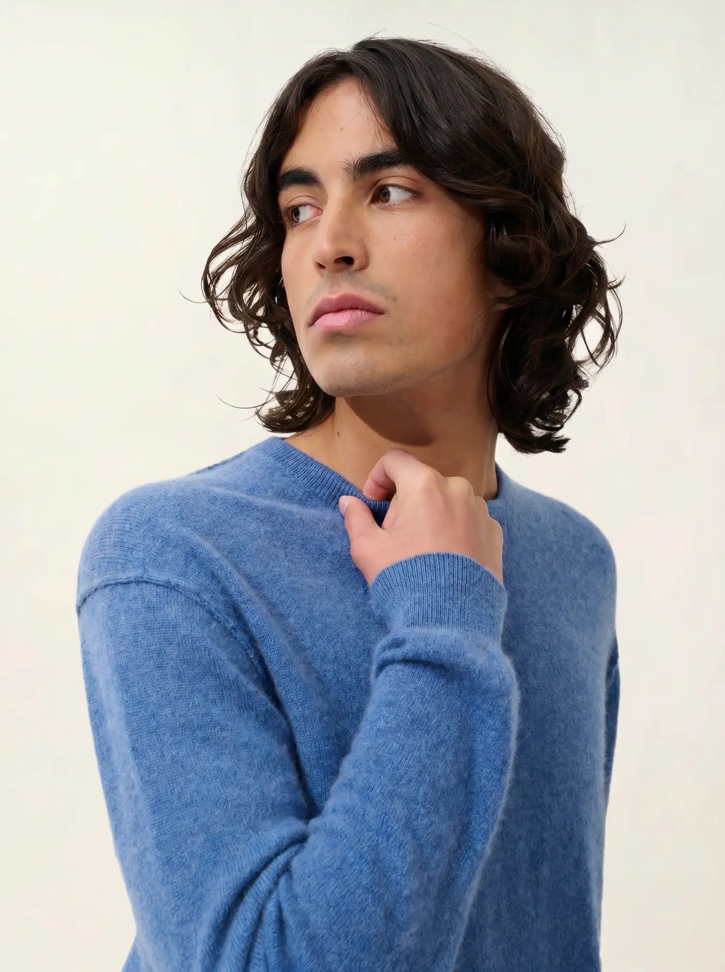 NOLAN sweater crew neck denim blue