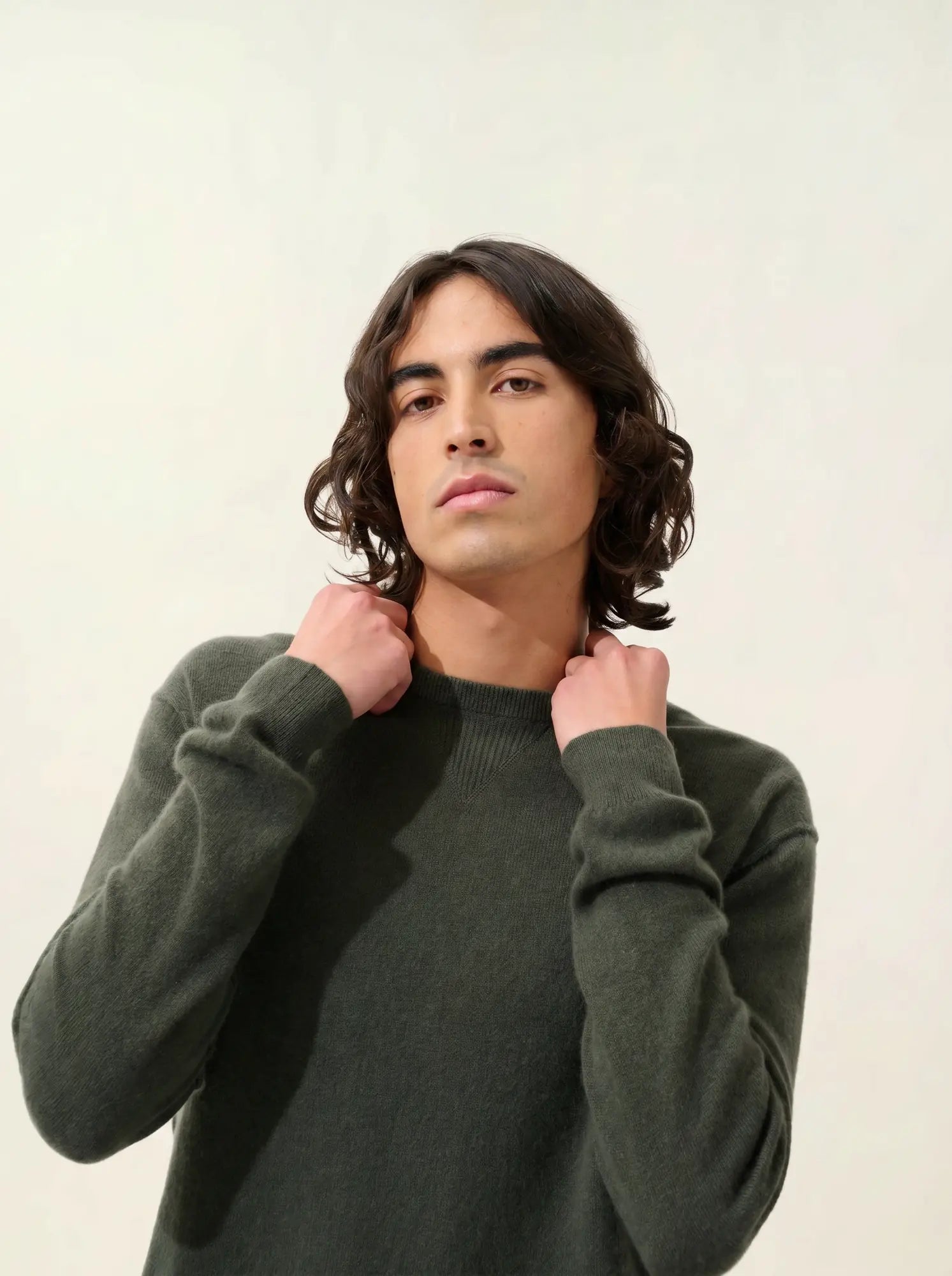 NOLAN sweater crew neck khaki
