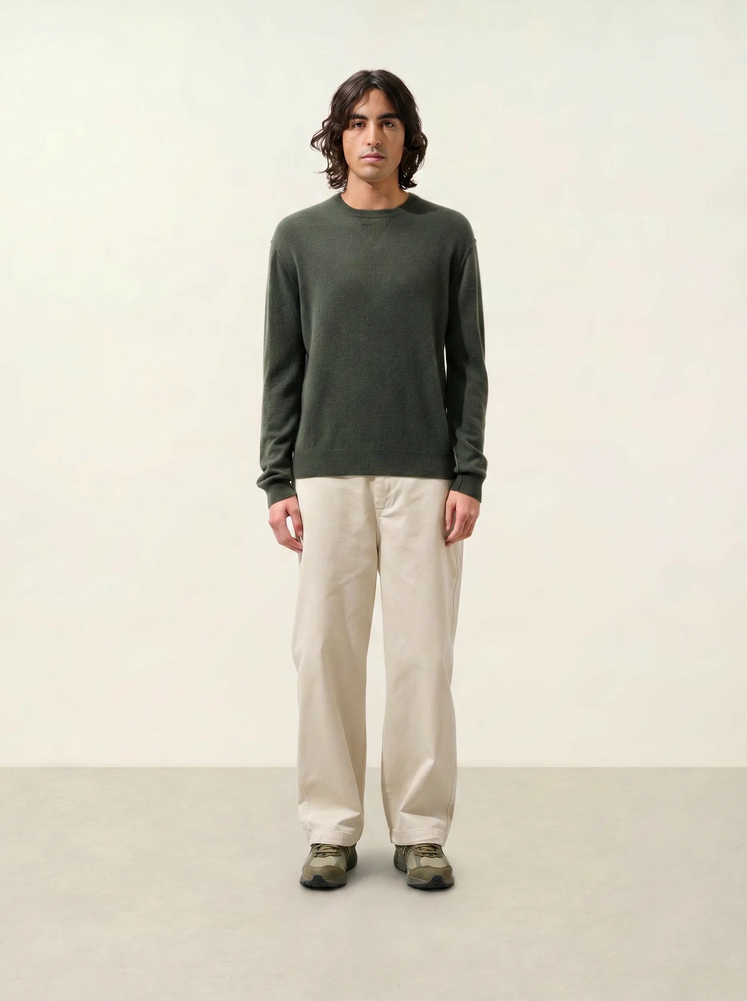 NOLAN pull col rond kaki