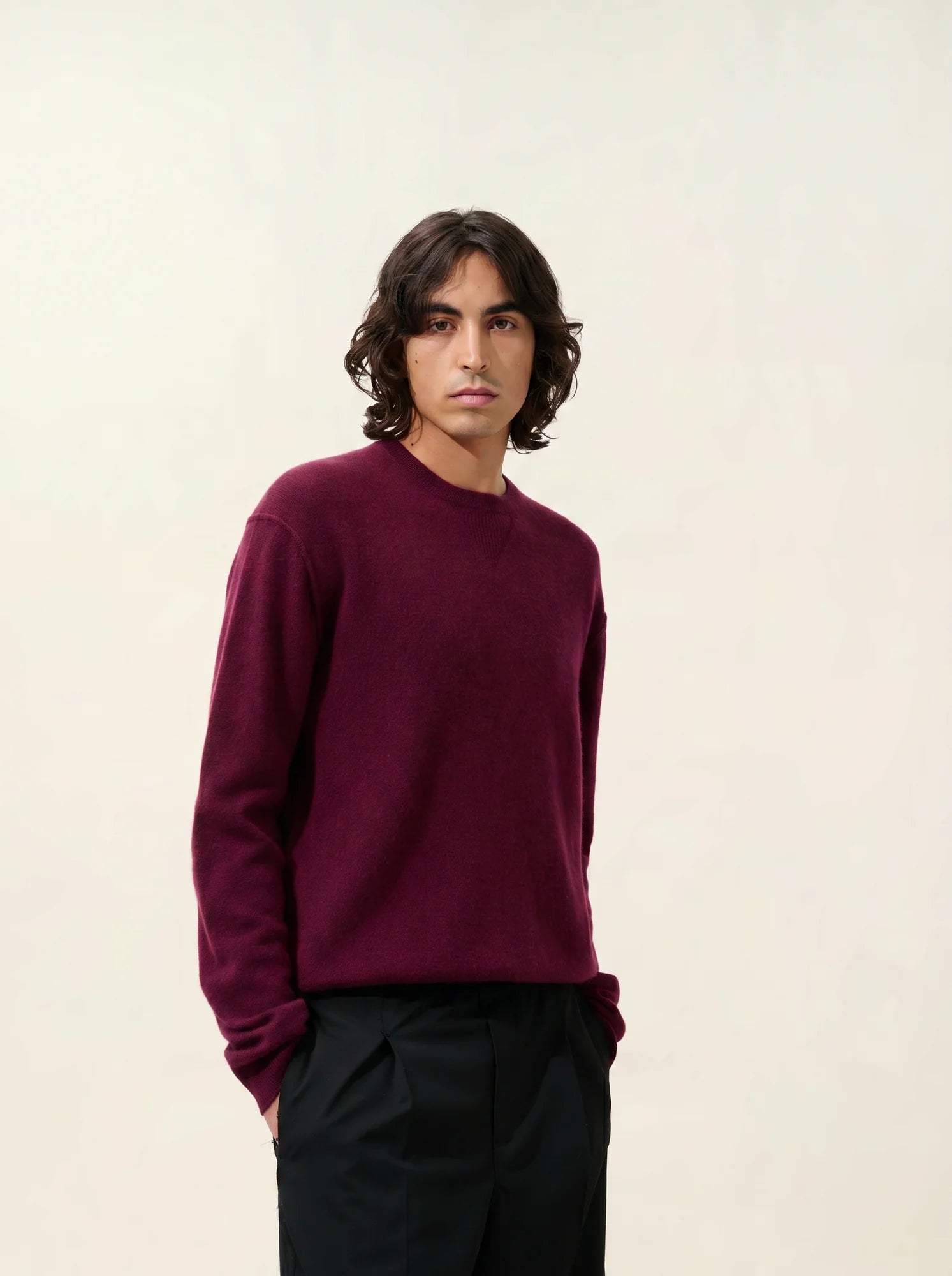 NOLAN sweater crew neck blackberry