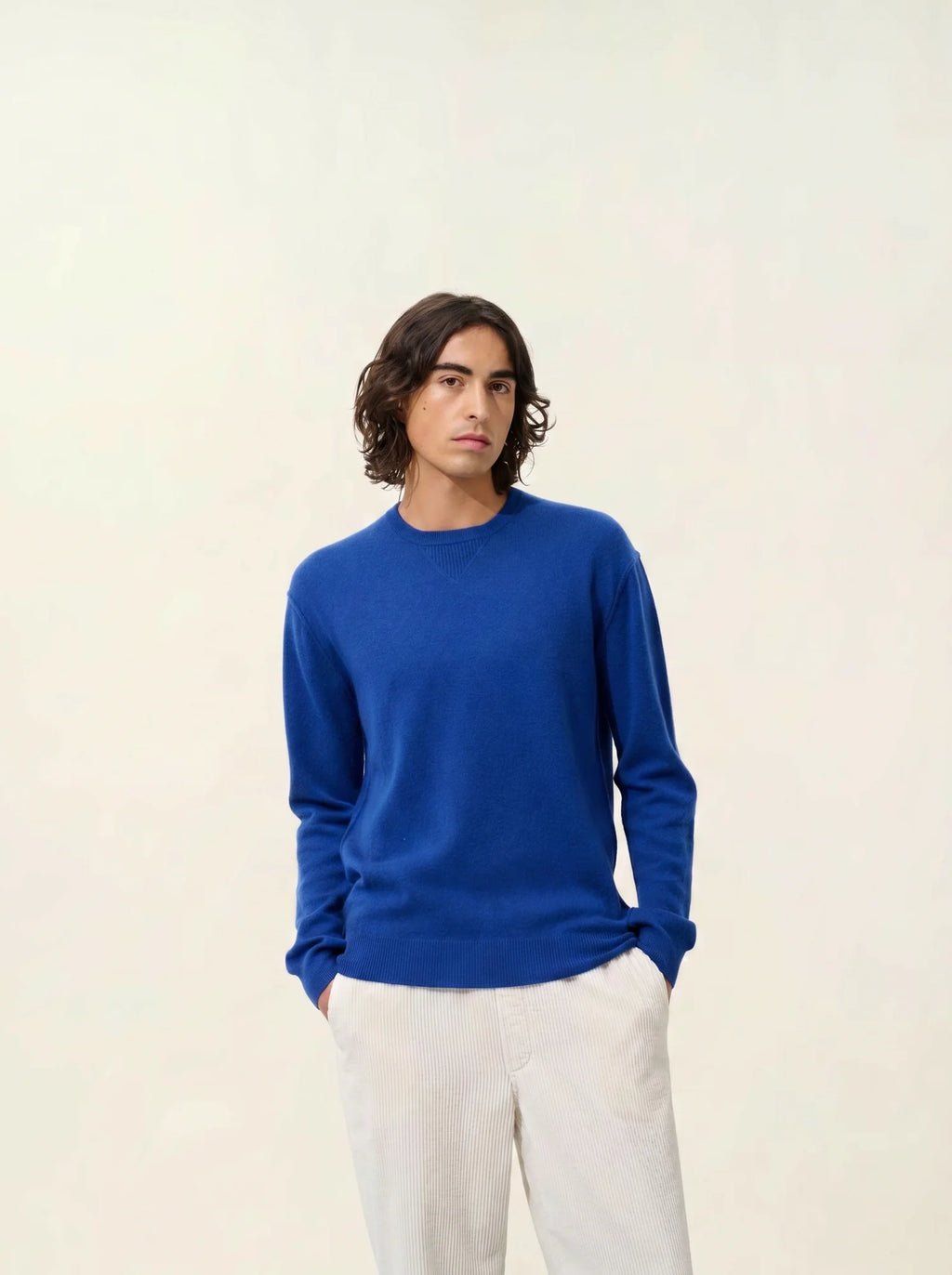 NOLAN pull col rond outremer