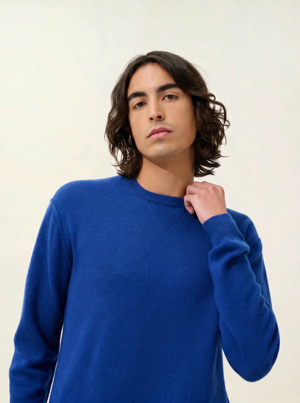 NOLAN pull col rond outremer