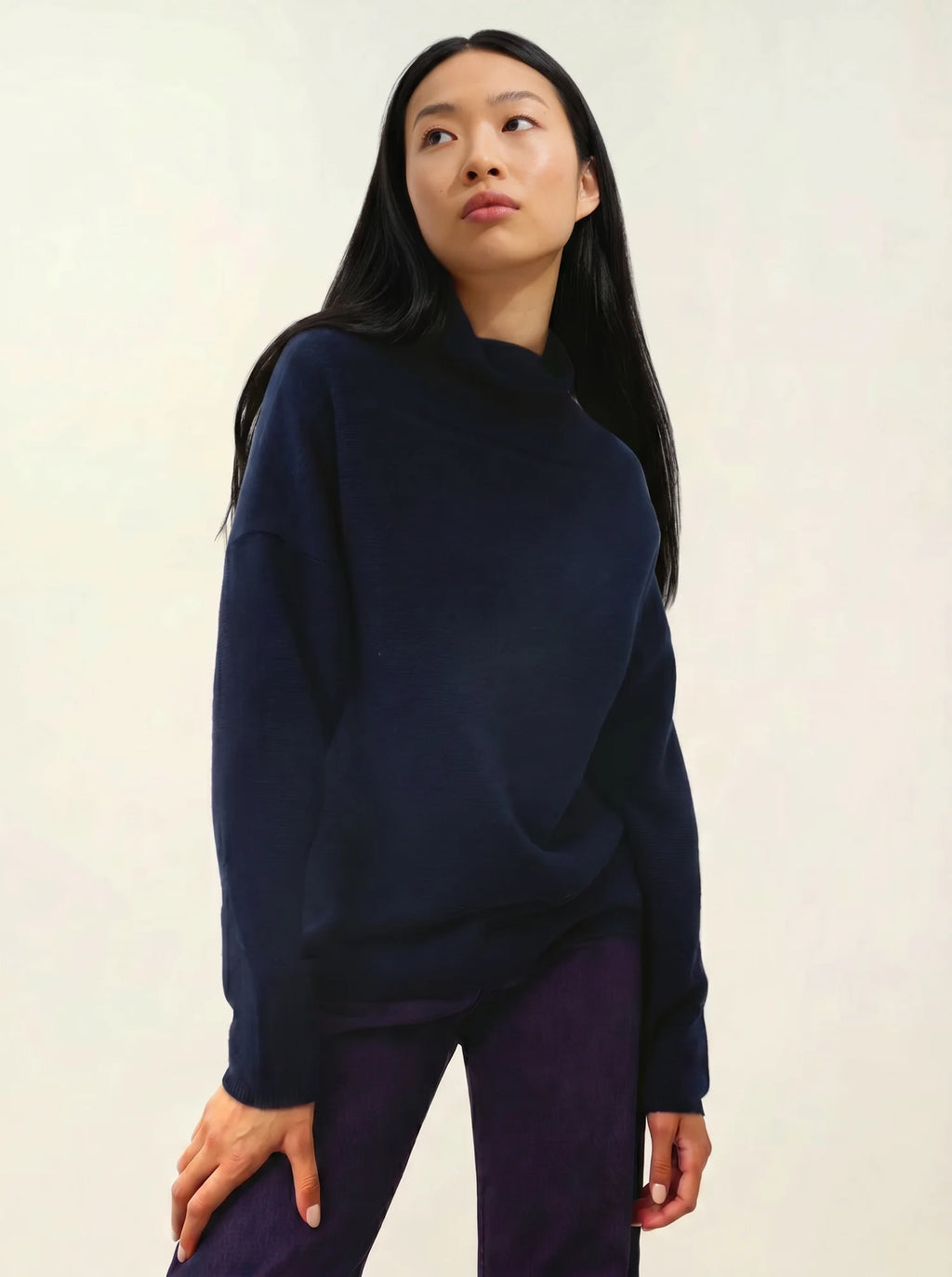 COLLIN pullover rollkragen marineblau