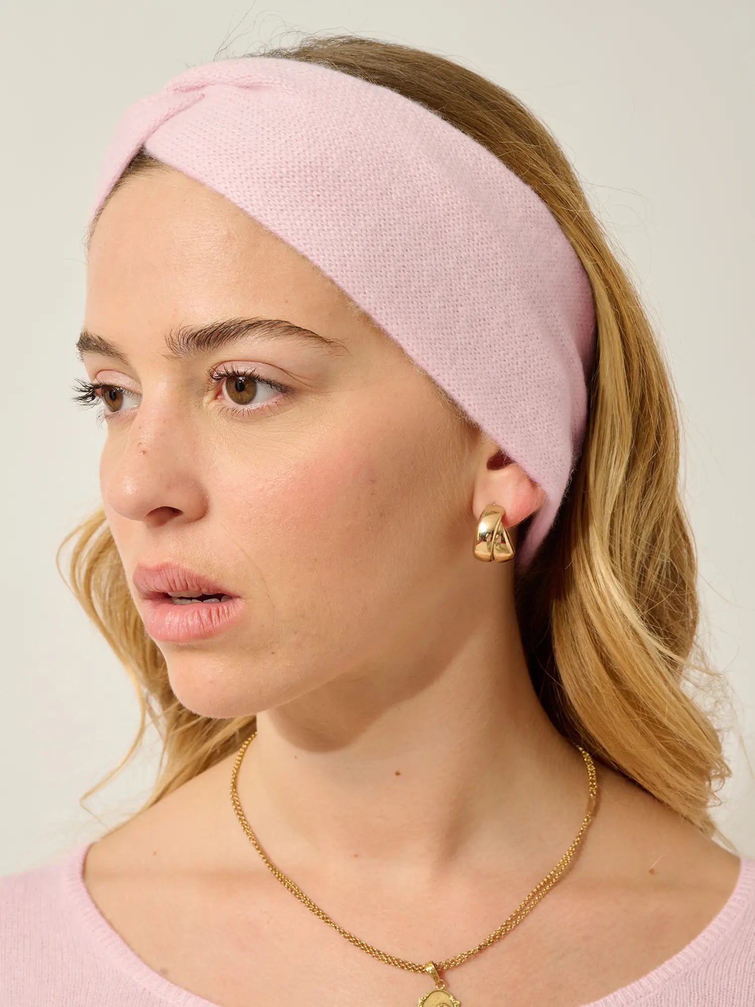 PAT headband 4 ply powder pink
