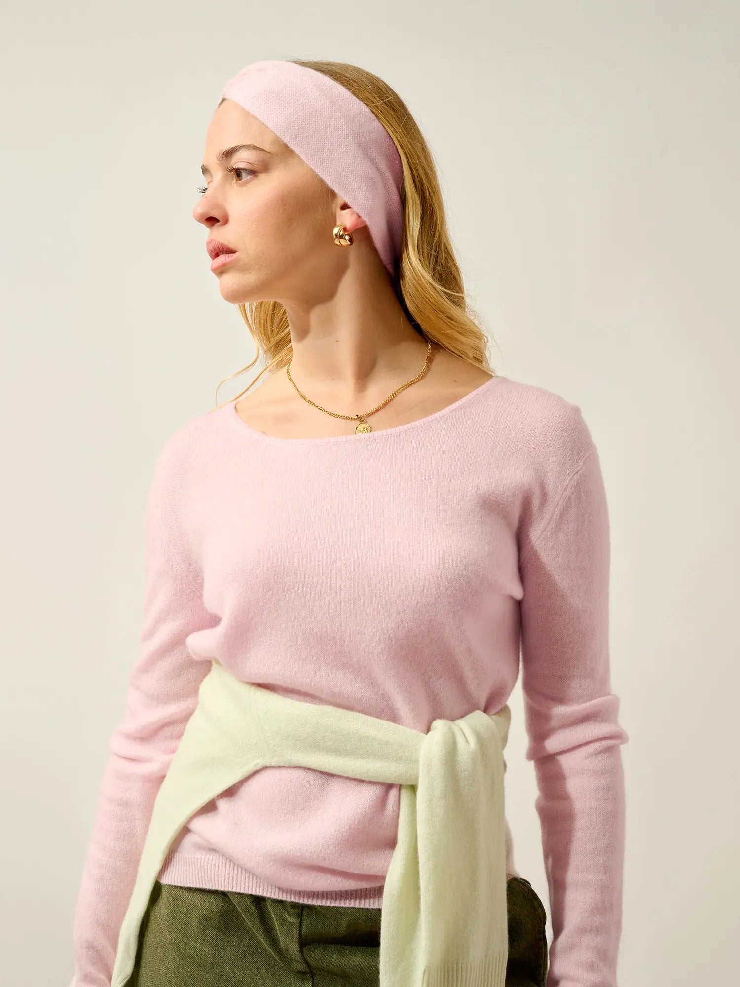 PAT headband 4 ply powder pink