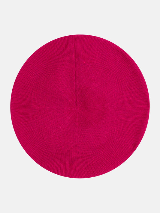 LIWI beret 4 threads fuchsia 100% cashmere