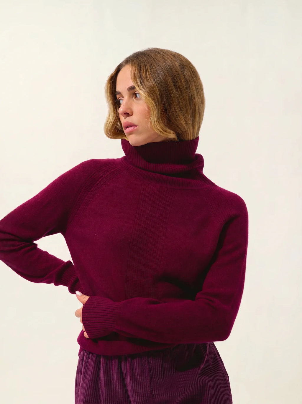 DOLCE pullover rollkragen bordeaux
