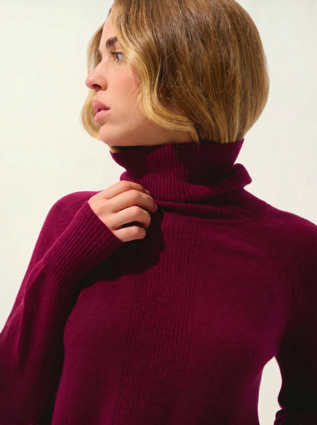 DOLCE pullover rollkragen bordeaux