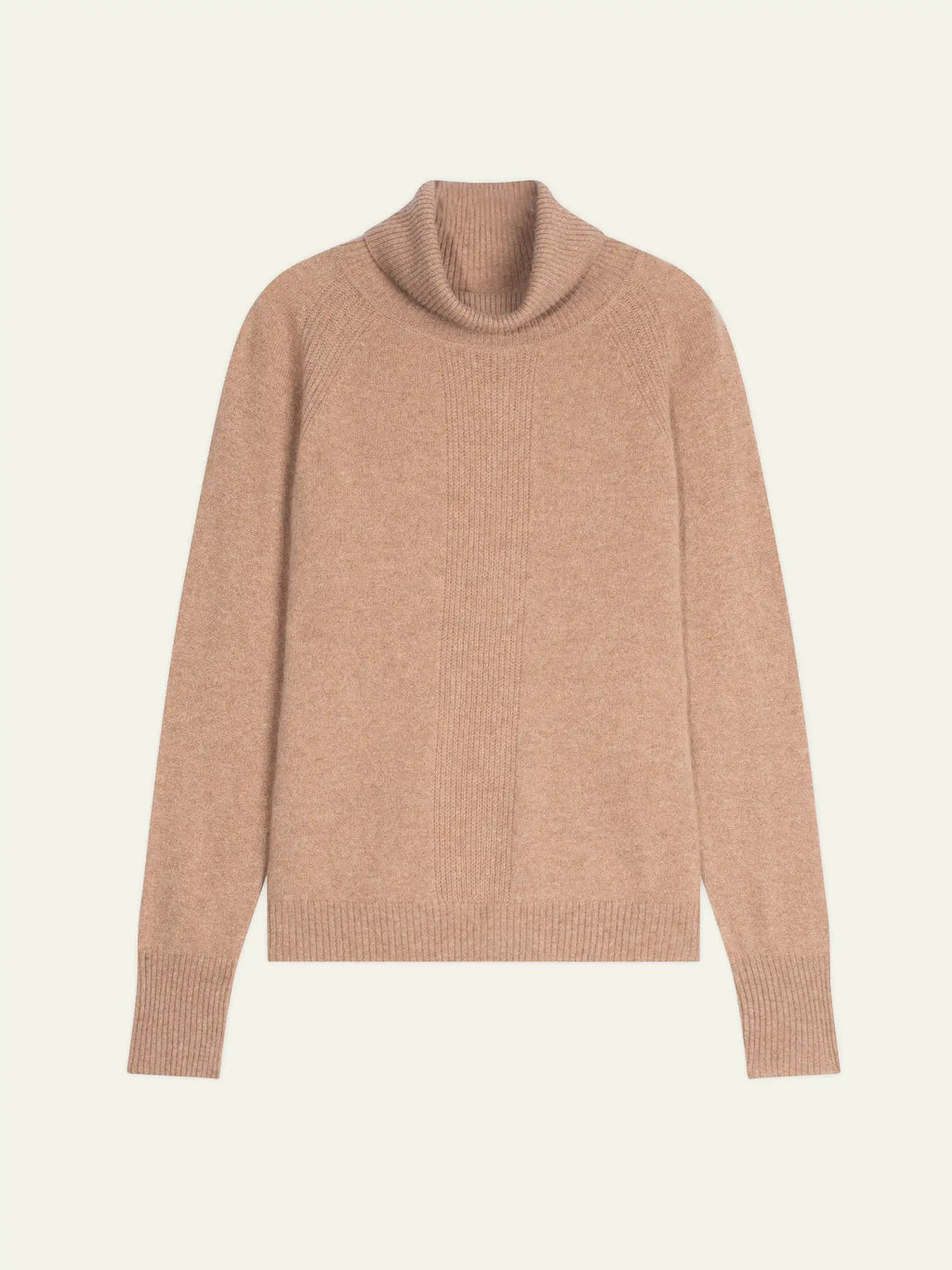 DOLCE pull col roulé camel chiné