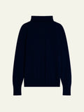DOLCE Pull Col Roulé Bleu Marine