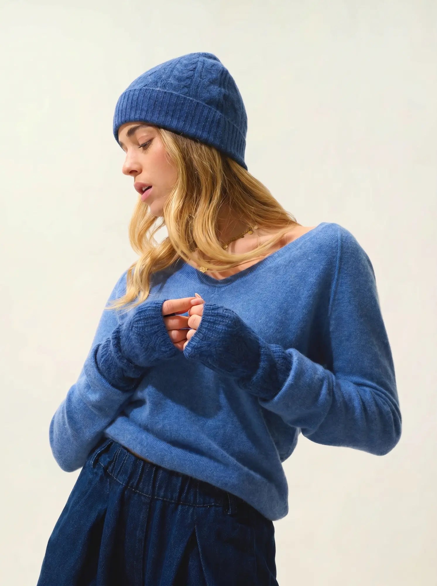 SCOTT beanie 4 ply heather ocean