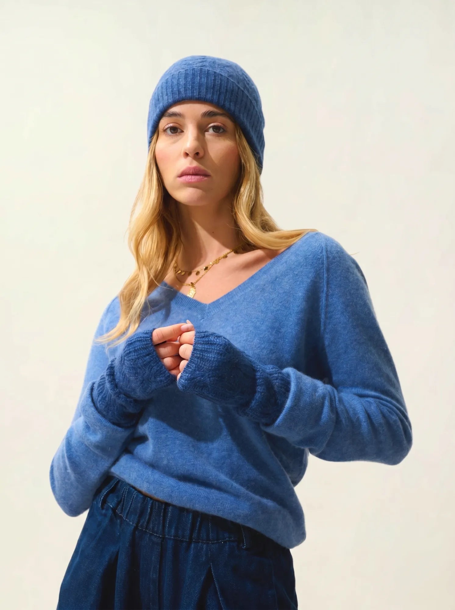 SCOTT beanie 4 ply heather ocean