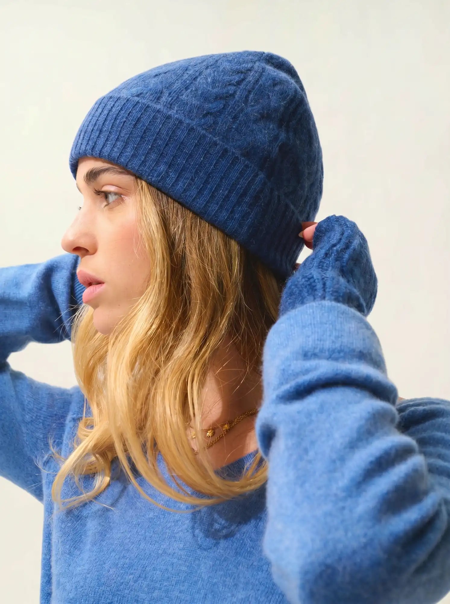 SCOTT beanie 4 ply heather ocean