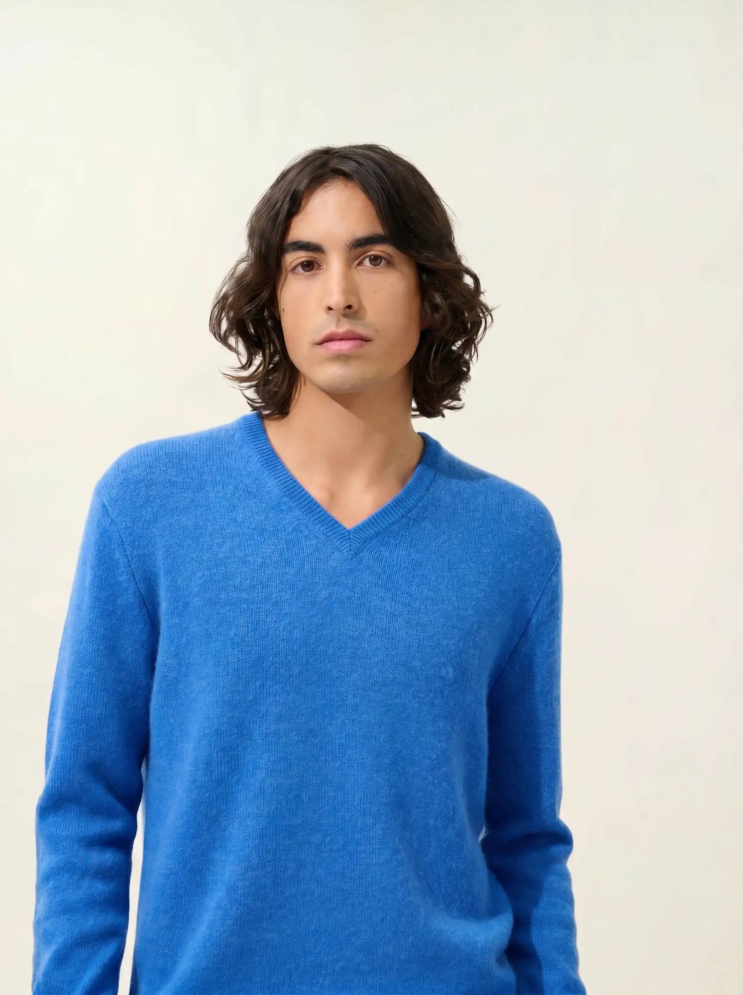 VICTOR pullover v-ausschnitt 4-fädig elektroblau