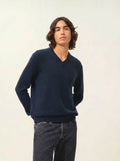 VICTOR sweater v-neck 4 ply caviar