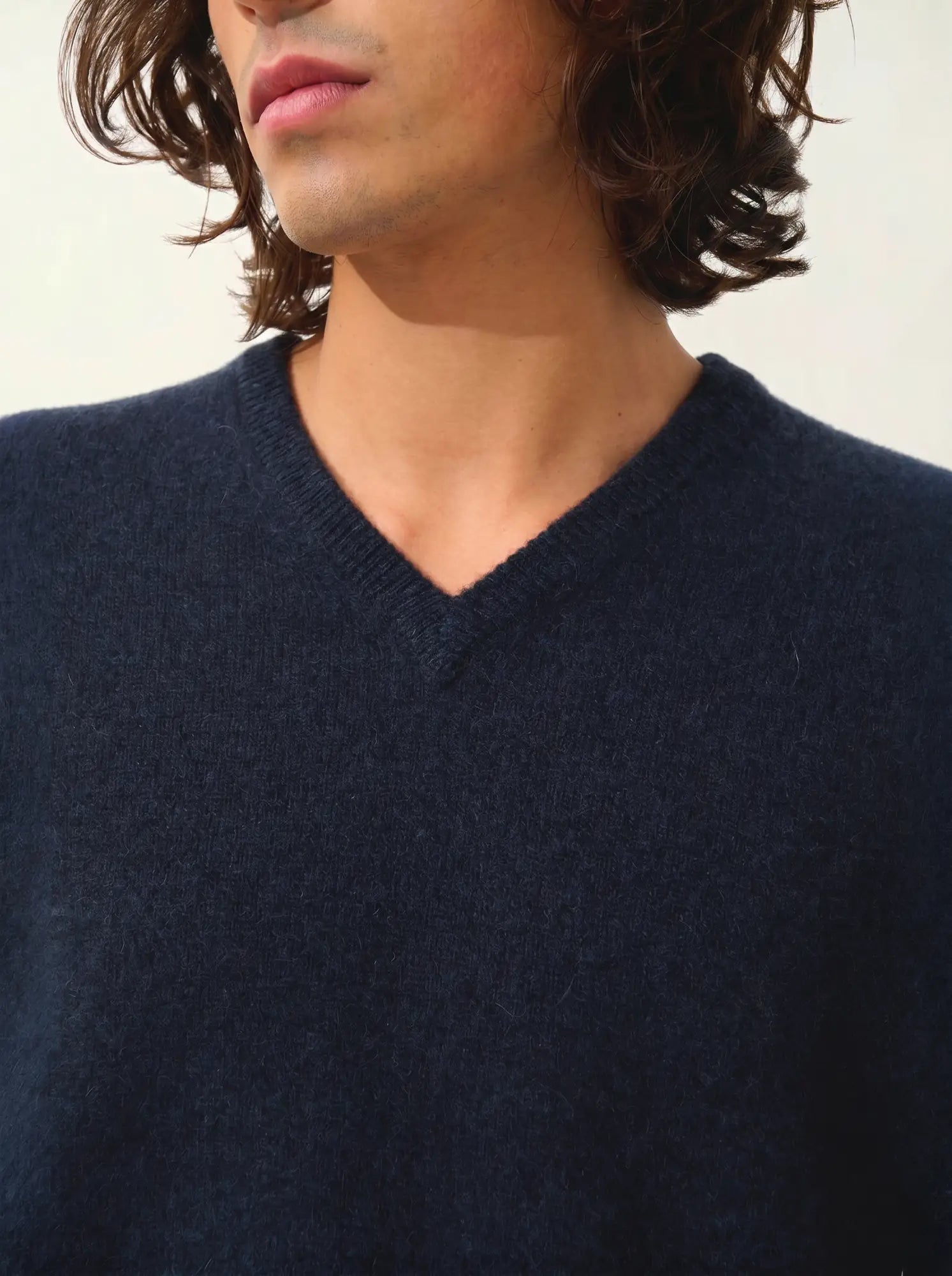 VICTOR pullover v-ausschnitt 4-fädig caviar