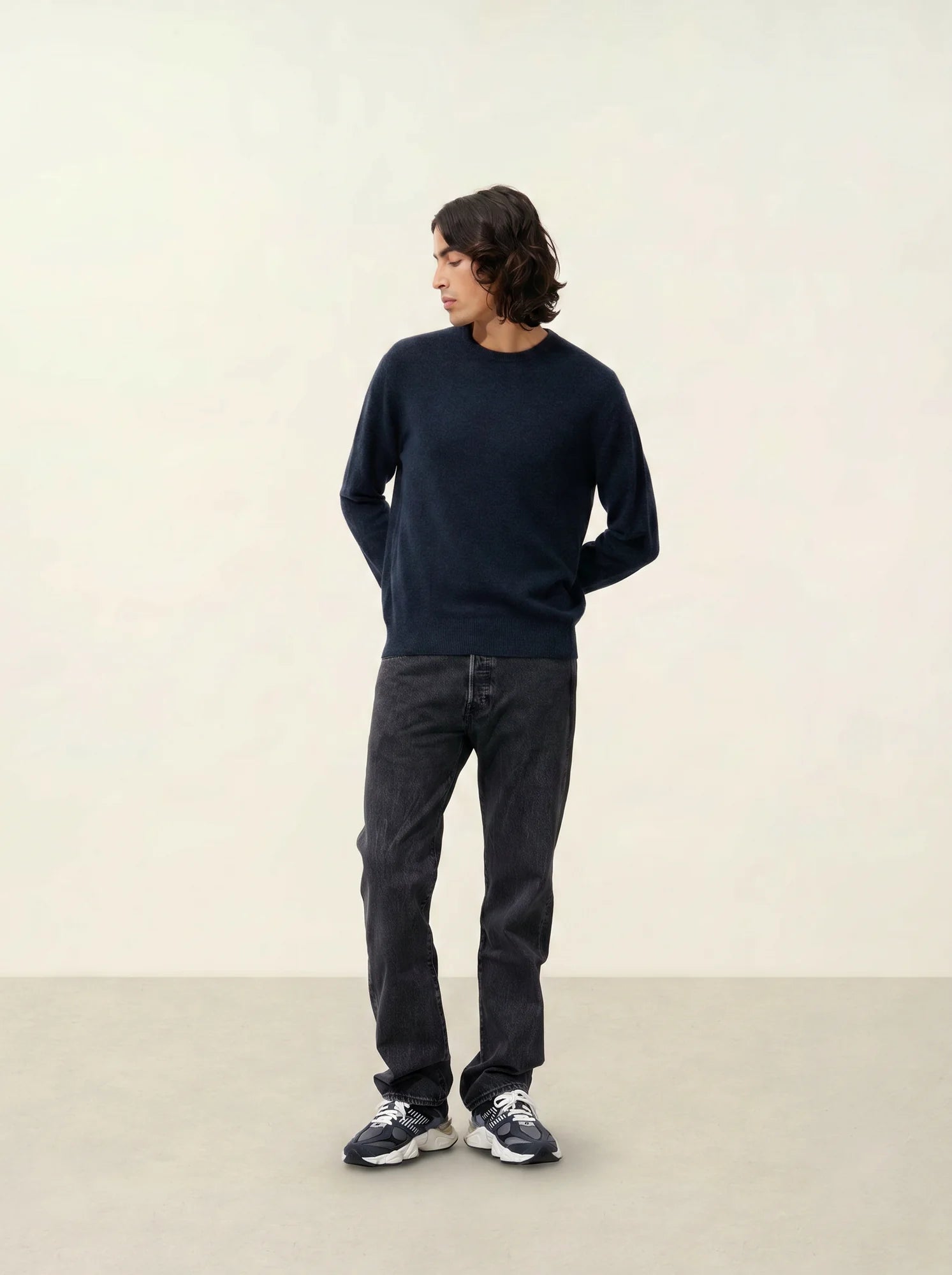 AIGLIÈRE pullover rundhalsausschnitt caviar