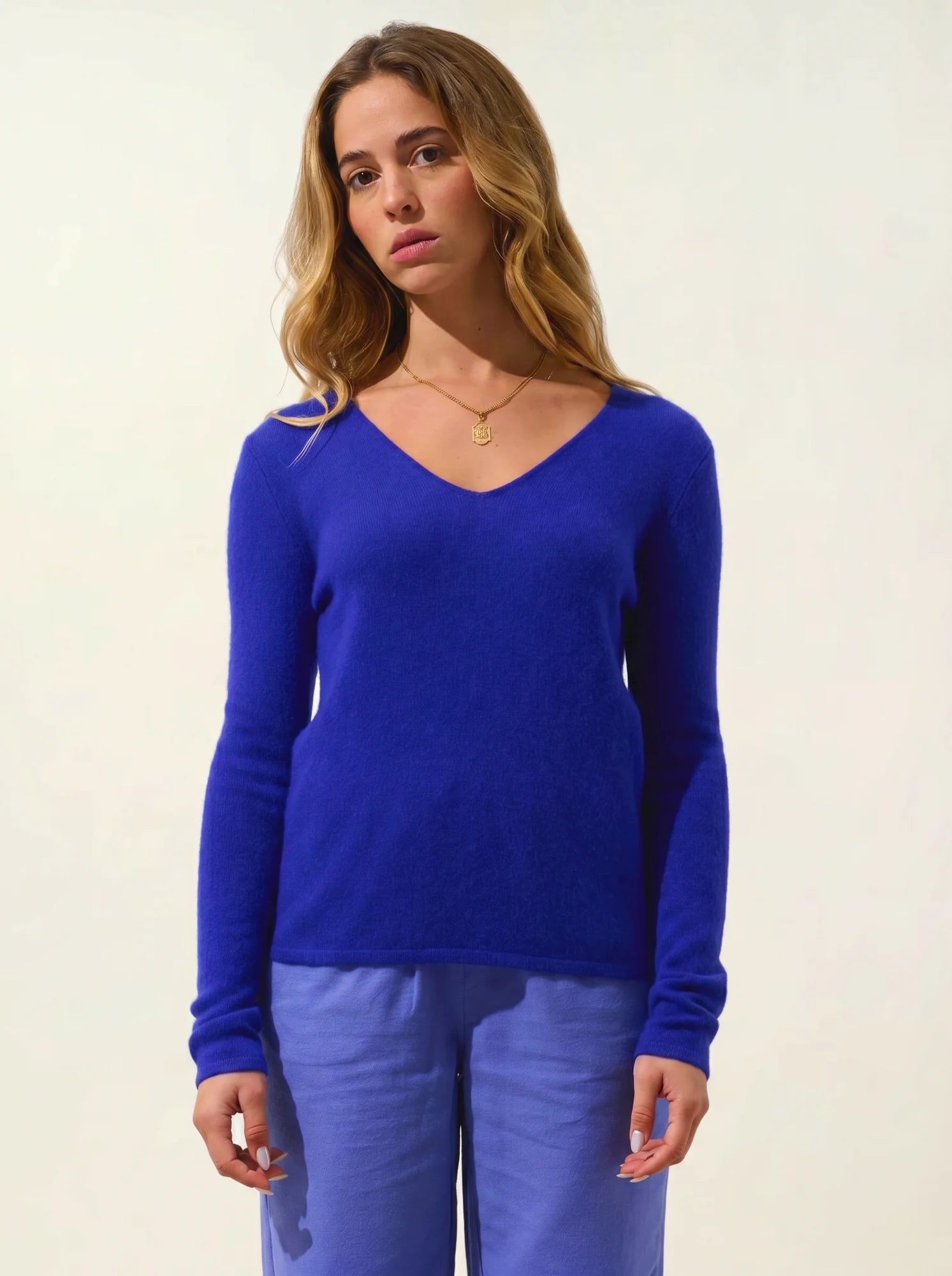 GALISE pull col V indigo