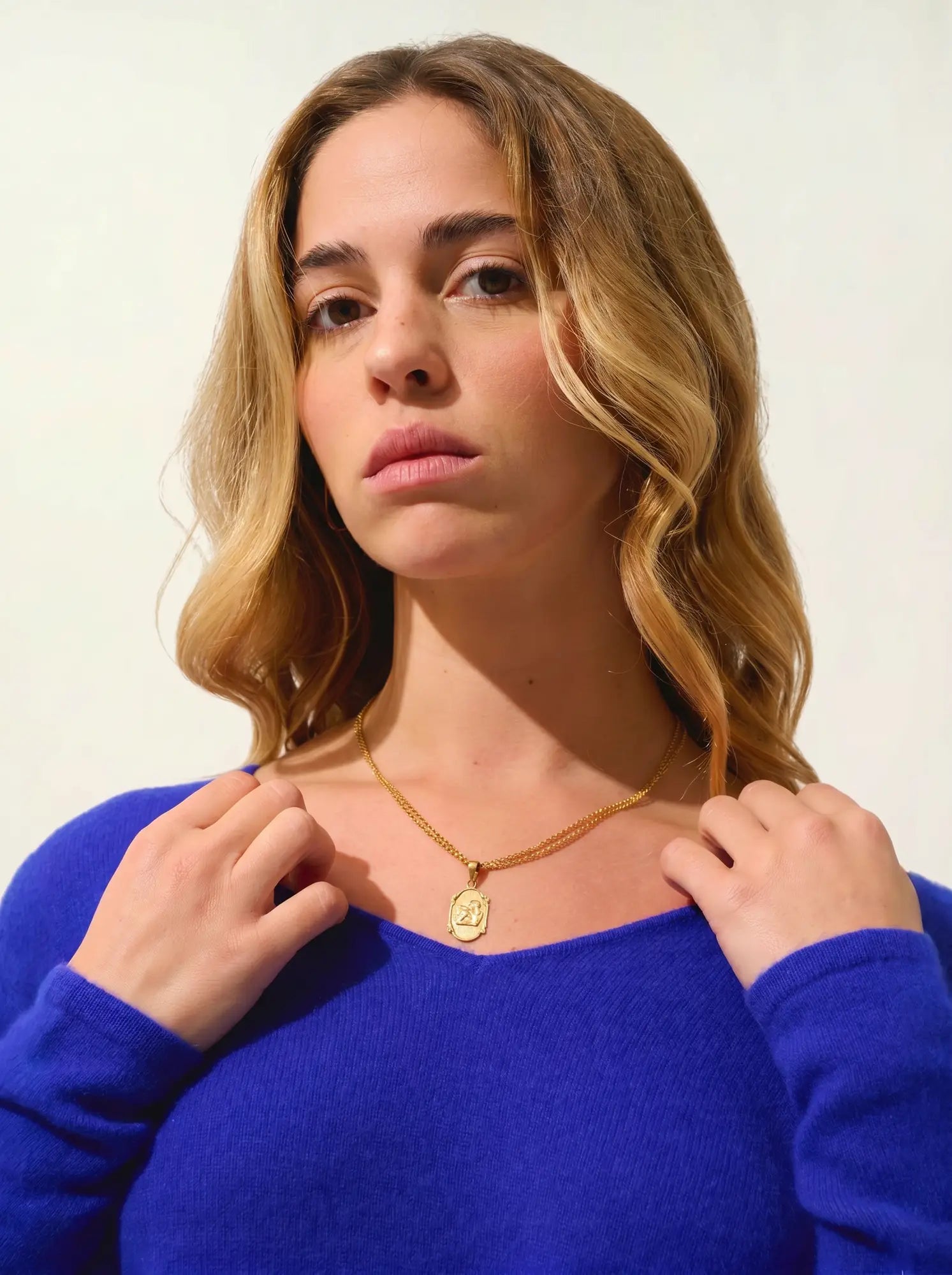 GALISE pull col V indigo