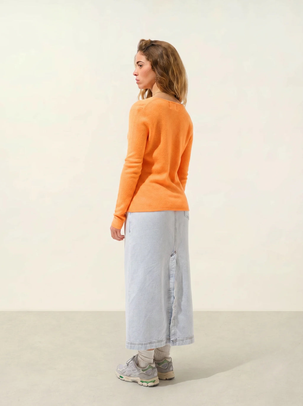GALISE Pullover V-Ausschnitt Neonmandarine