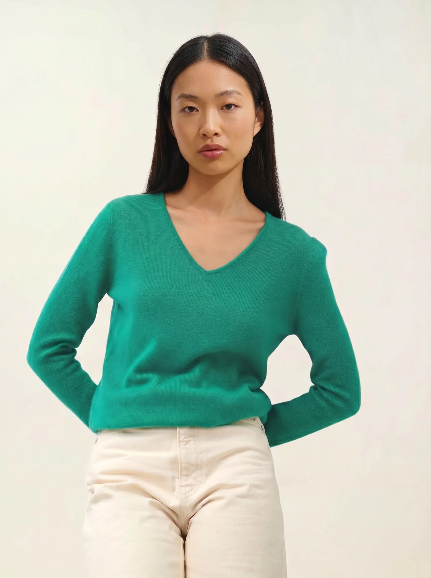 GALISE pull col V menthe