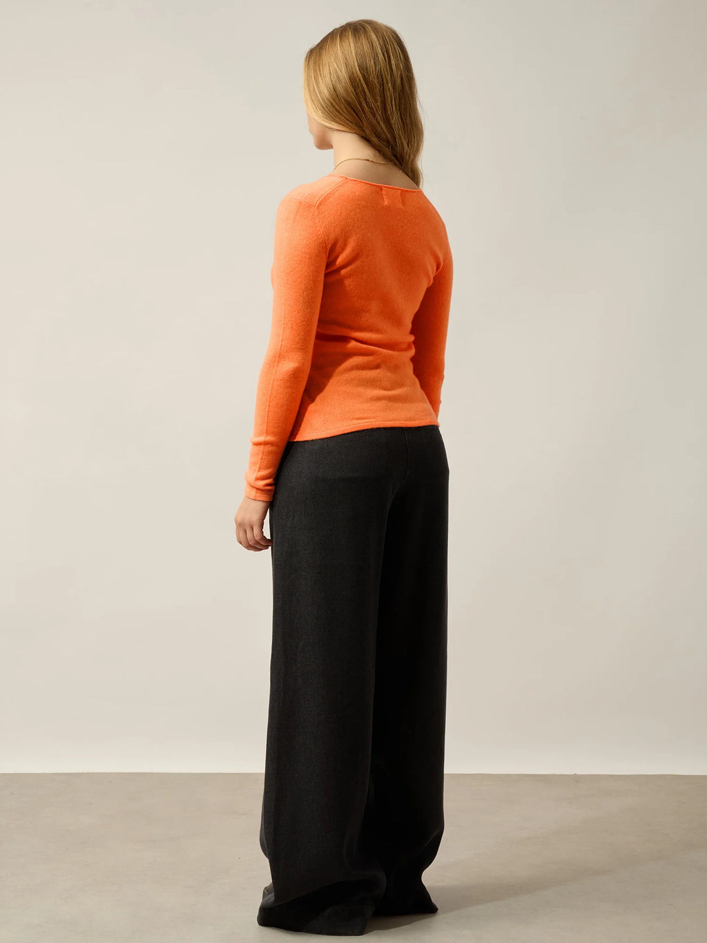 GALISE pullover v-ausschnitt orange neon