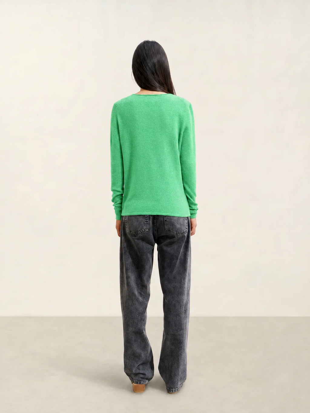 GALISE Trui V-hals Neongroen
