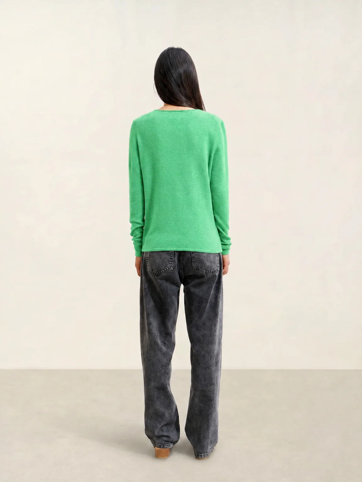 GALISE Trui V-hals Neongroen